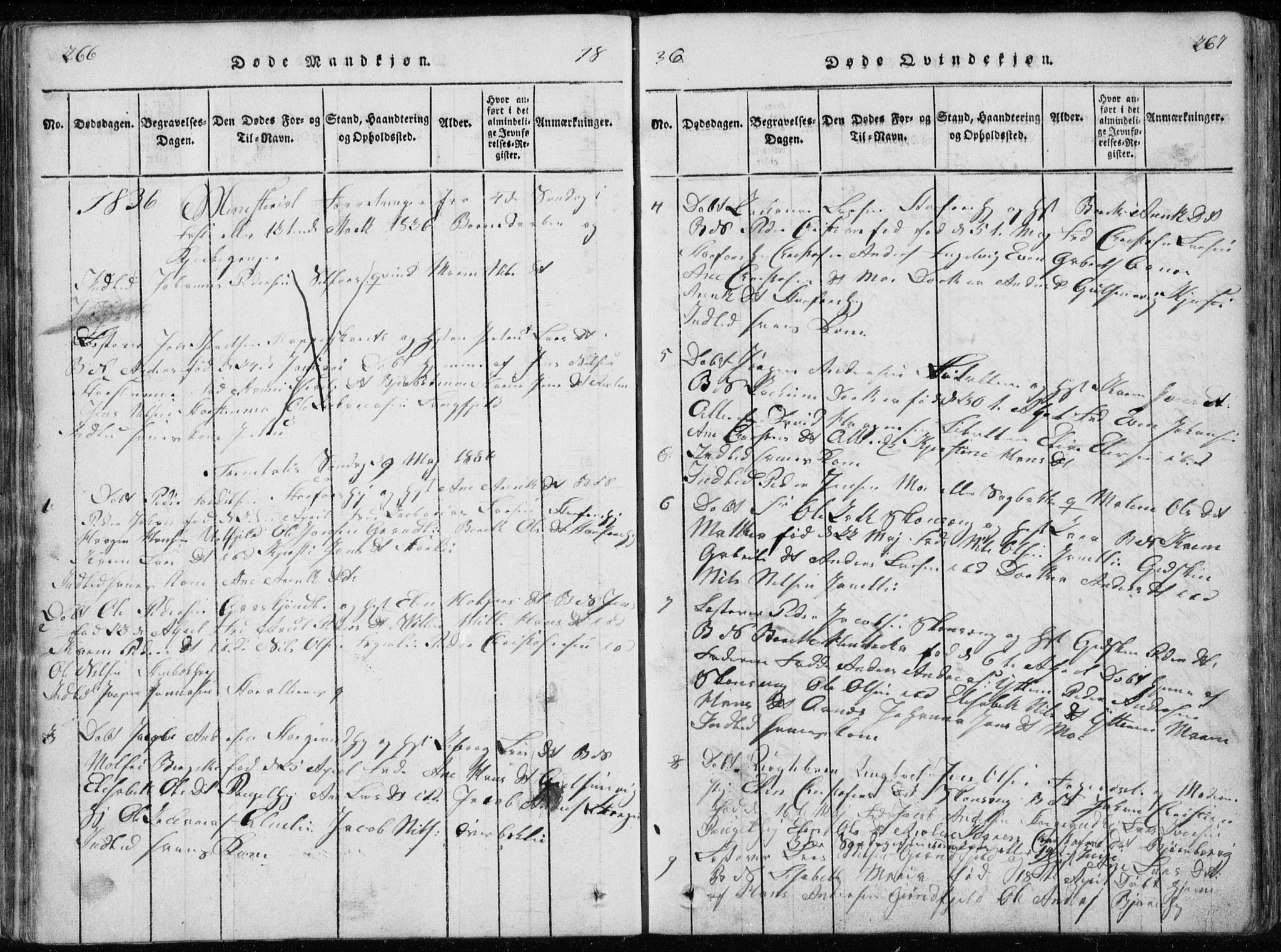 Ministerialprotokoller, klokkerbøker og fødselsregistre - Nordland, SAT/A-1459/827/L0412: Parish register (copy) no. 827C01, 1820-1841, p. 266-267
