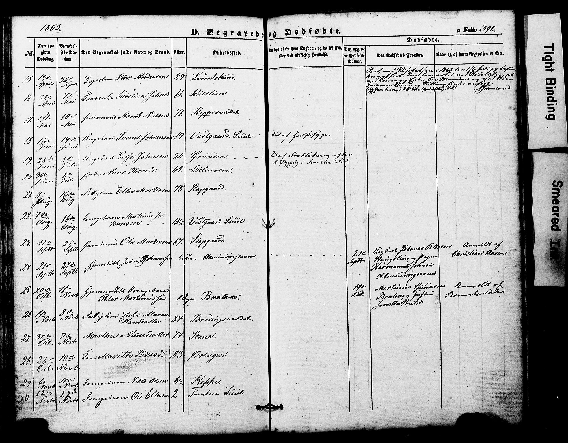 Ministerialprotokoller, klokkerbøker og fødselsregistre - Nord-Trøndelag, SAT/A-1458/724/L0268: Parish register (copy) no. 724C04, 1846-1878, p. 392