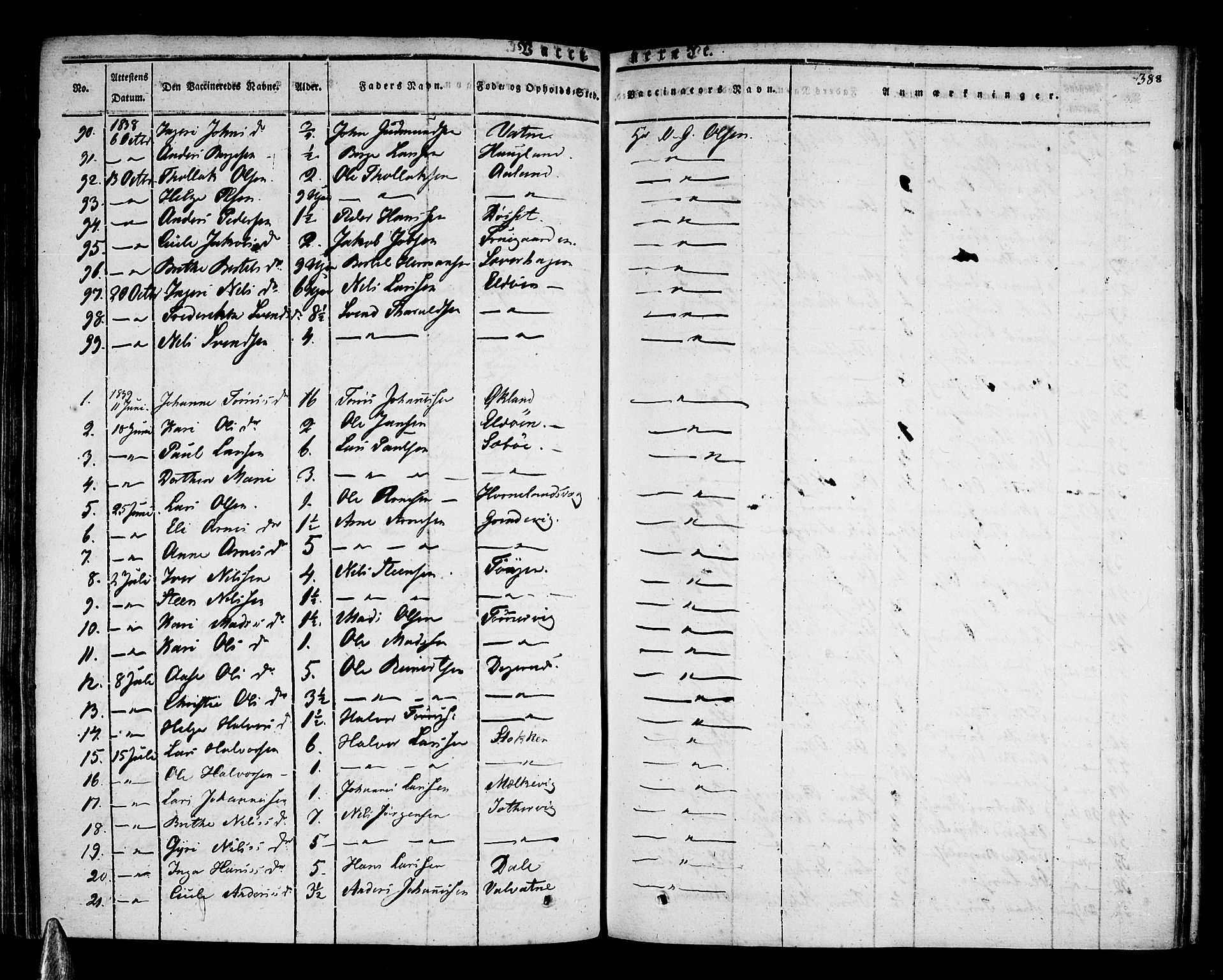 Stord sokneprestembete, AV/SAB-A-78201/H/Haa: Parish register (official) no. A 6, 1826-1840, p. 389