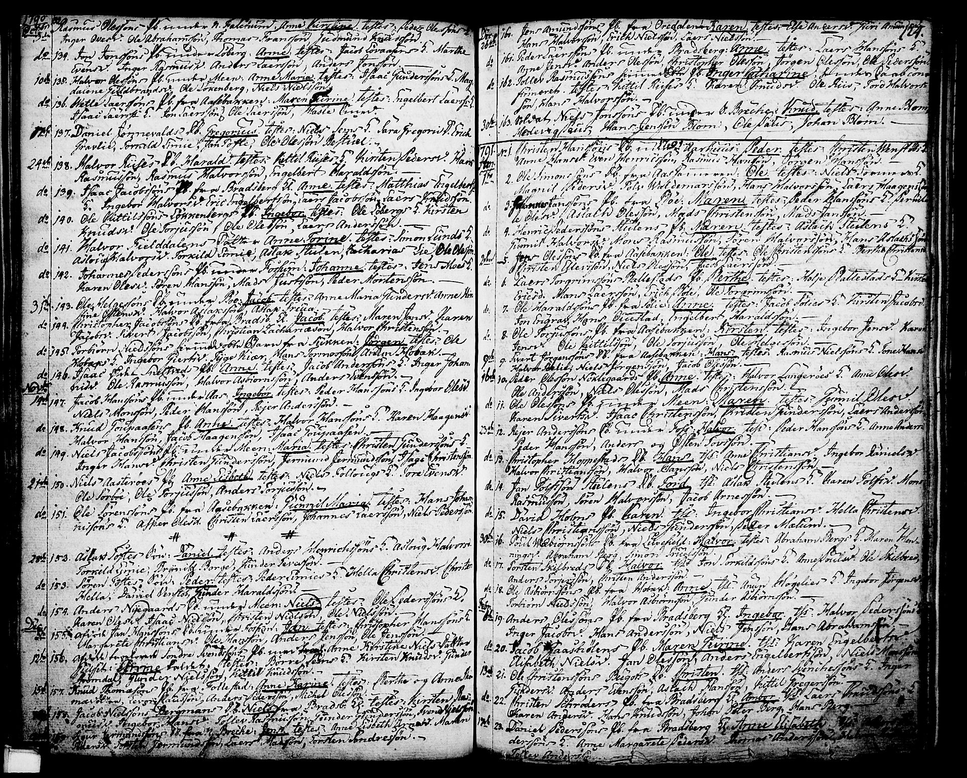 Gjerpen kirkebøker, SAKO/A-265/F/Fa/L0002: Parish register (official) no. I 2, 1747-1795, p. 124