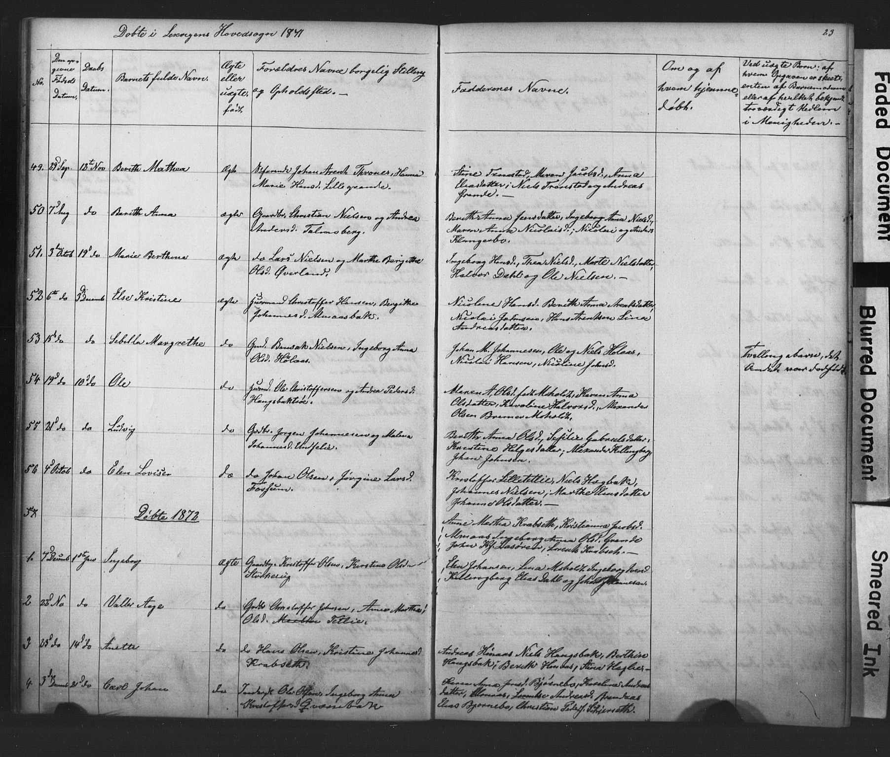 Ministerialprotokoller, klokkerbøker og fødselsregistre - Nord-Trøndelag, SAT/A-1458/701/L0018: Parish register (copy) no. 701C02, 1868-1872, p. 23