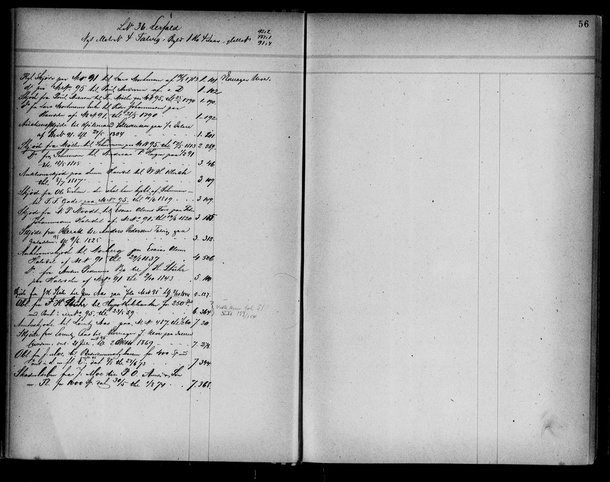Alta fogderi/sorenskriveri, SATØ/SATØ-5/1/K/Kb/Kba/L0009pantereg: Mortgage register no. 9, 1776, p. 56