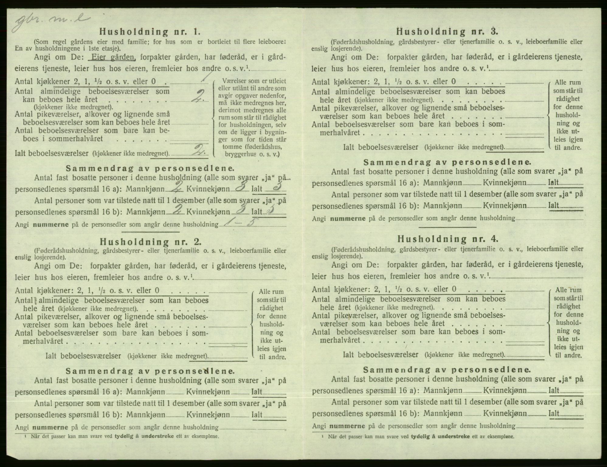 SAB, 1920 census for Evanger, 1920, p. 568