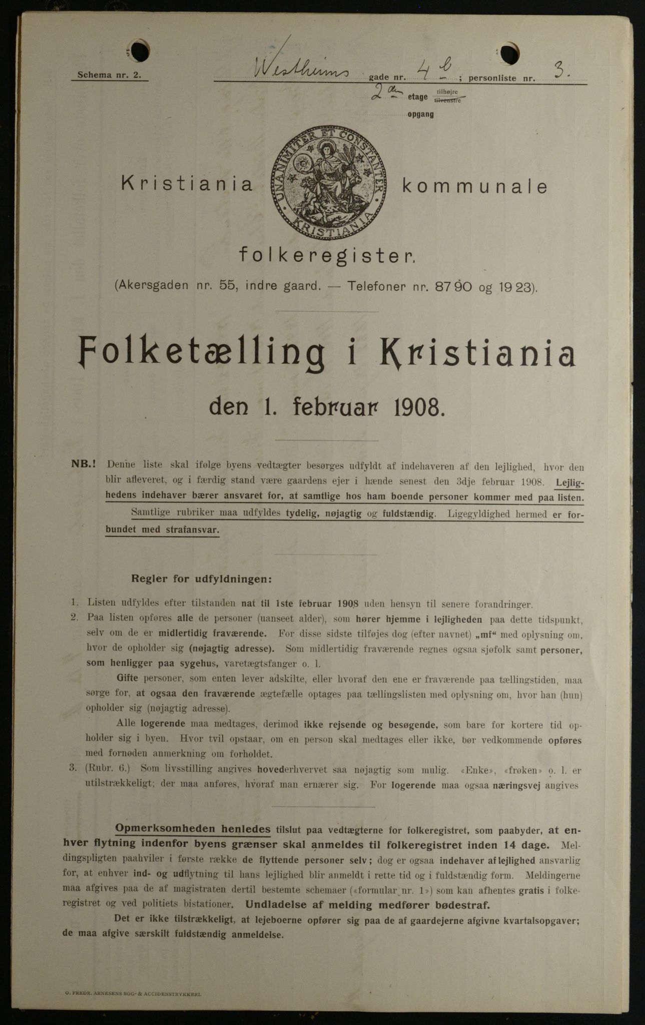 OBA, Municipal Census 1908 for Kristiania, 1908, p. 109970