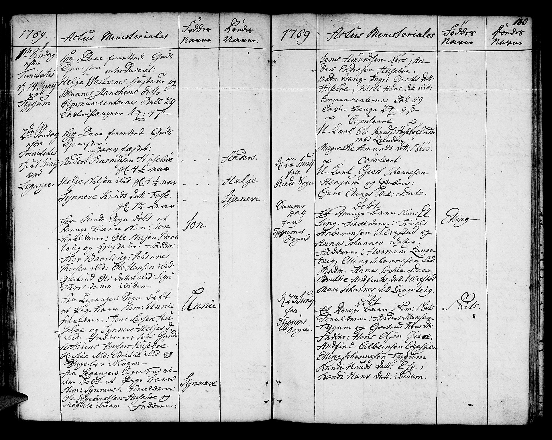 Leikanger sokneprestembete, AV/SAB-A-81001/H/Haa/Haaa/L0004: Parish register (official) no. A 4, 1770-1791, p. 180