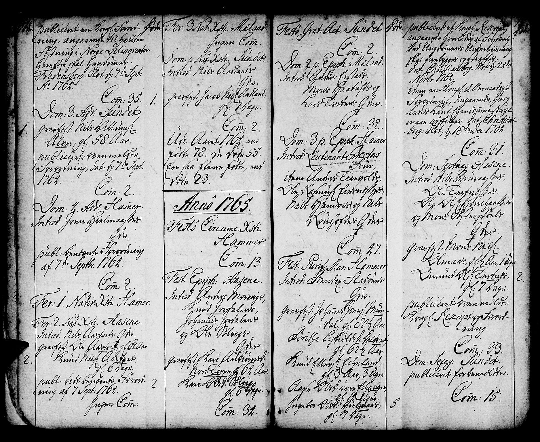 Hamre sokneprestembete, SAB/A-75501/H/Ha/Haa/Haaa/L0007: Parish register (official) no. A 7, 1762-1777, p. 15