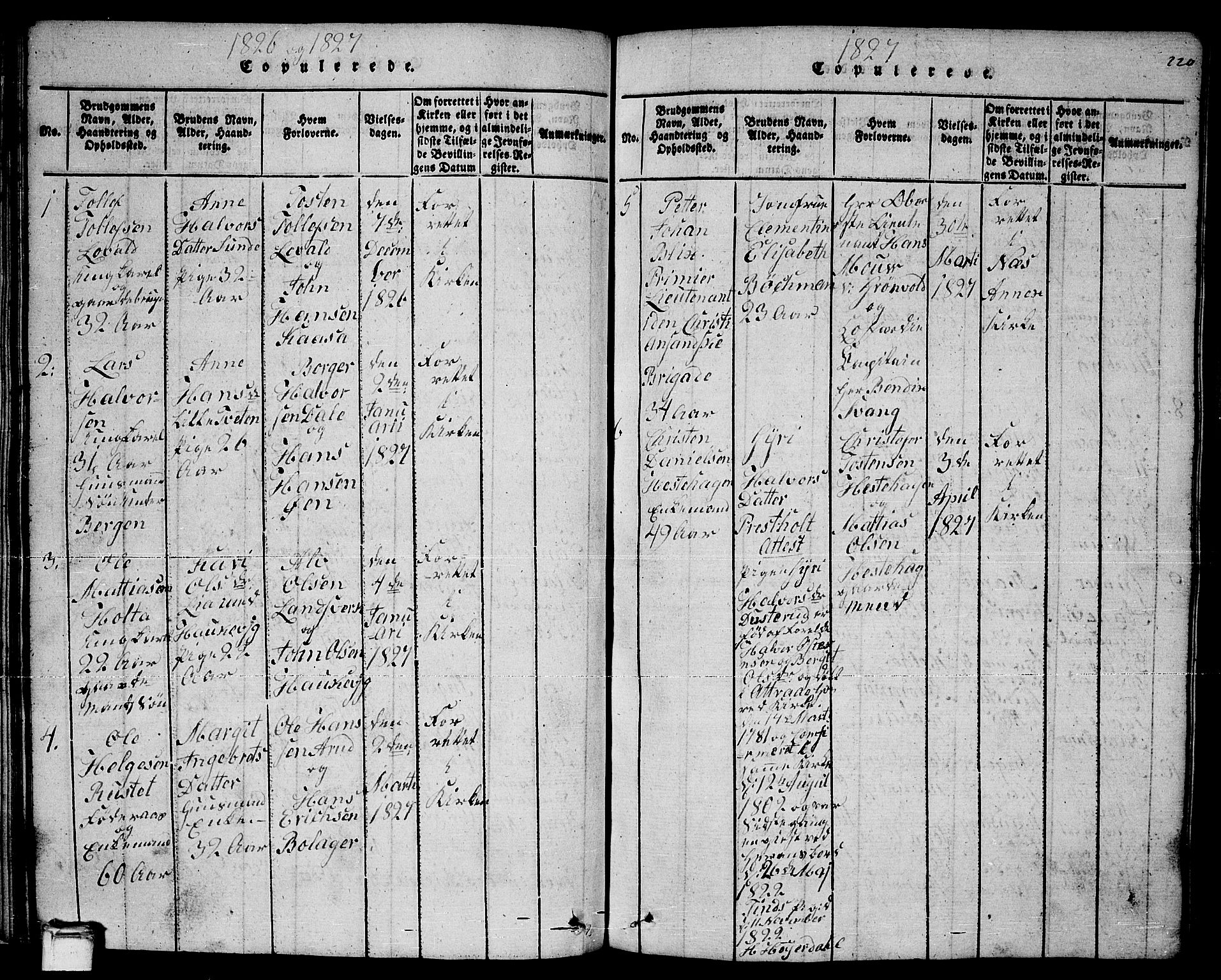 Sauherad kirkebøker, SAKO/A-298/F/Fa/L0005: Parish register (official) no. I 5, 1815-1829, p. 220