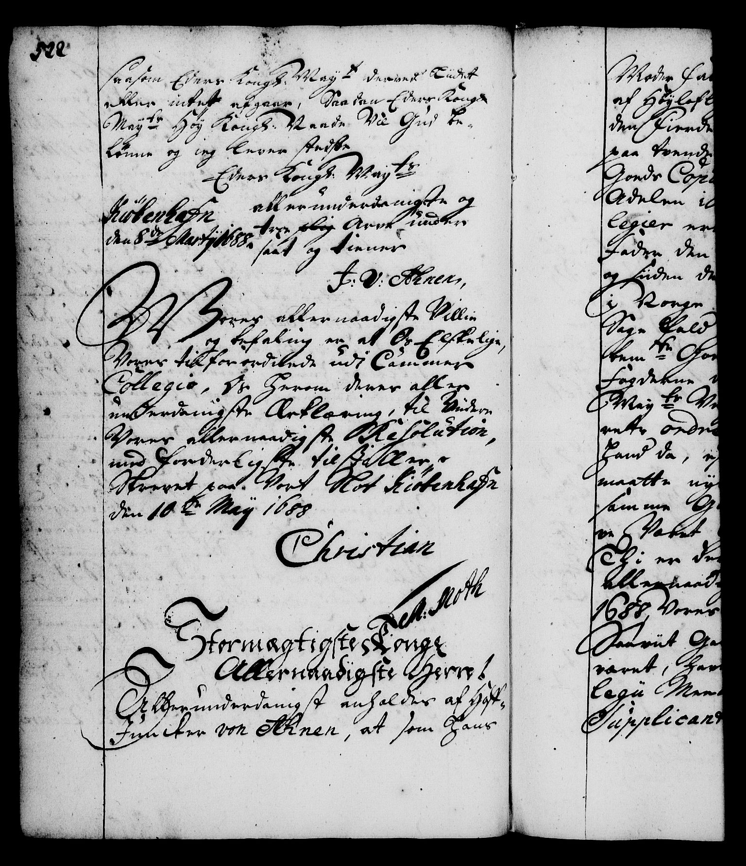Rentekammeret, Kammerkanselliet, RA/EA-3111/G/Gg/Gga/L0002: Norsk ekspedisjonsprotokoll med register (merket RK 53.2), 1723-1727, p. 522