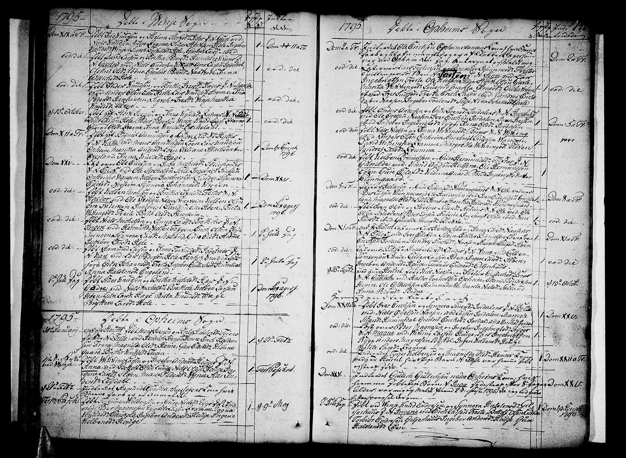 Voss sokneprestembete, SAB/A-79001/H/Haa: Parish register (official) no. A 9, 1780-1810, p. 141