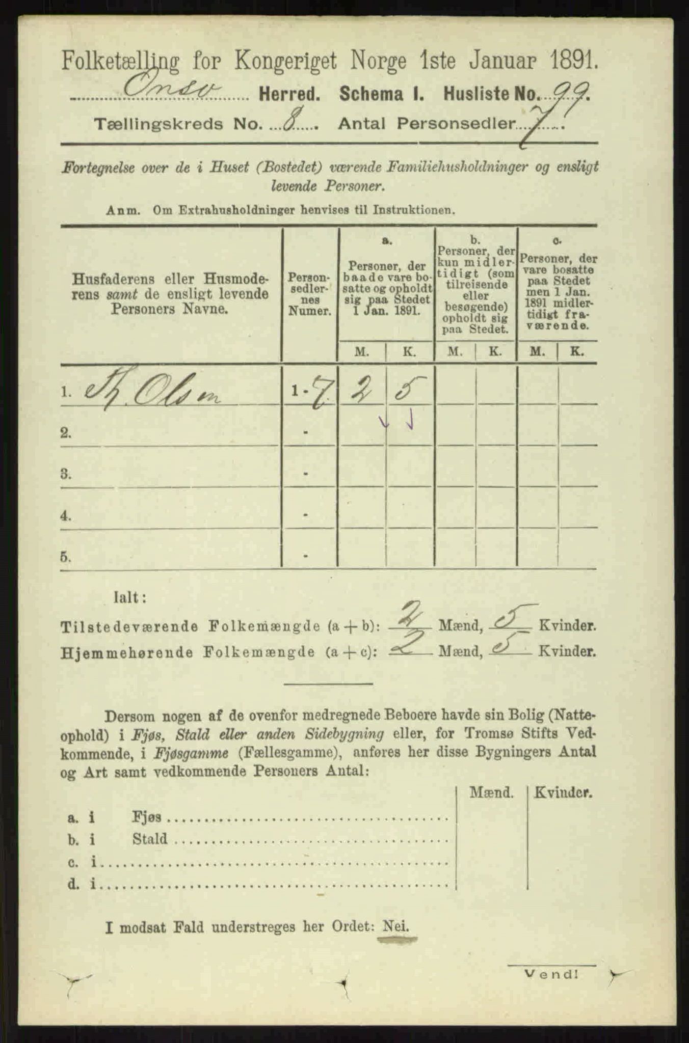 RA, 1891 census for 0134 Onsøy, 1891, p. 7492