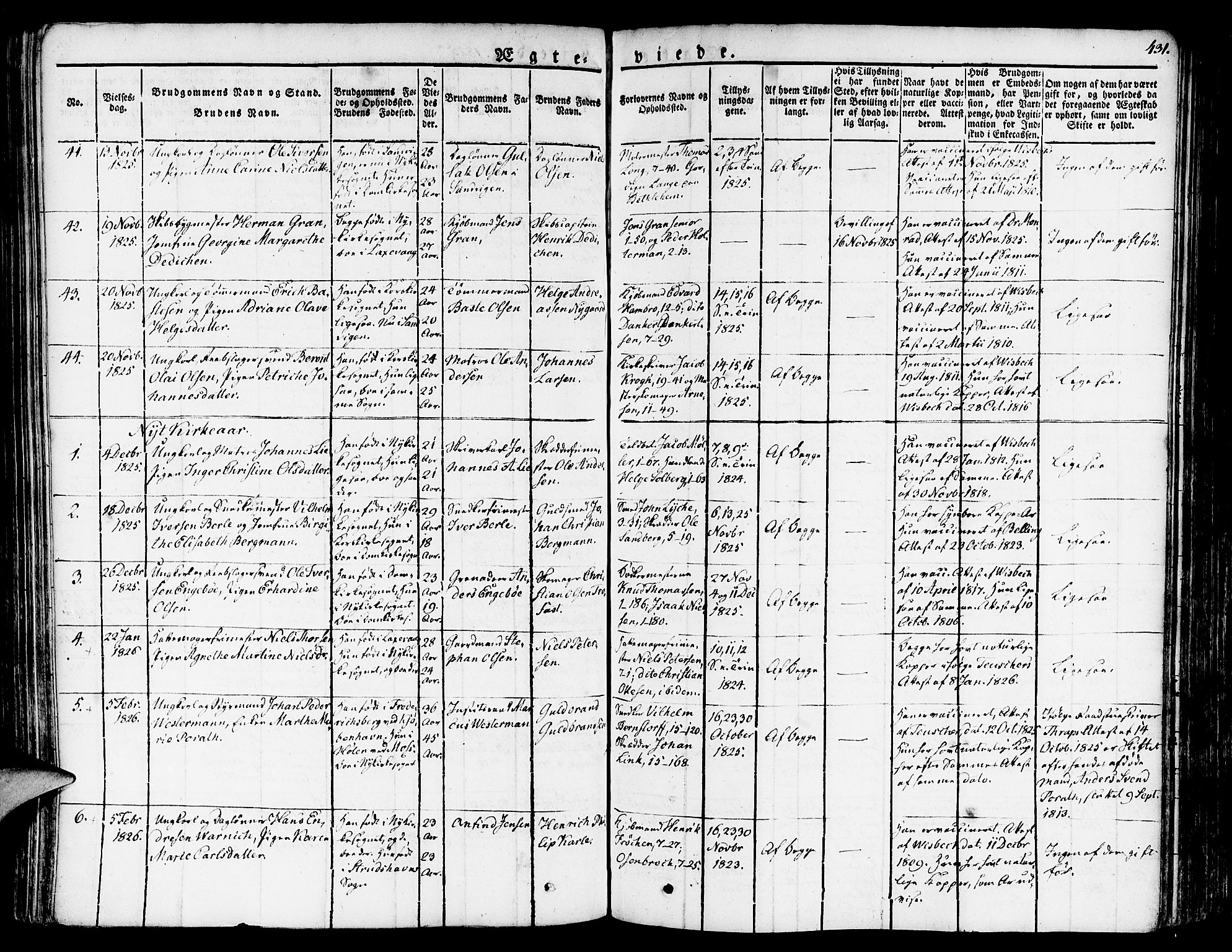 Nykirken Sokneprestembete, SAB/A-77101/H/Haa/L0012: Parish register (official) no. A 12, 1821-1844, p. 431
