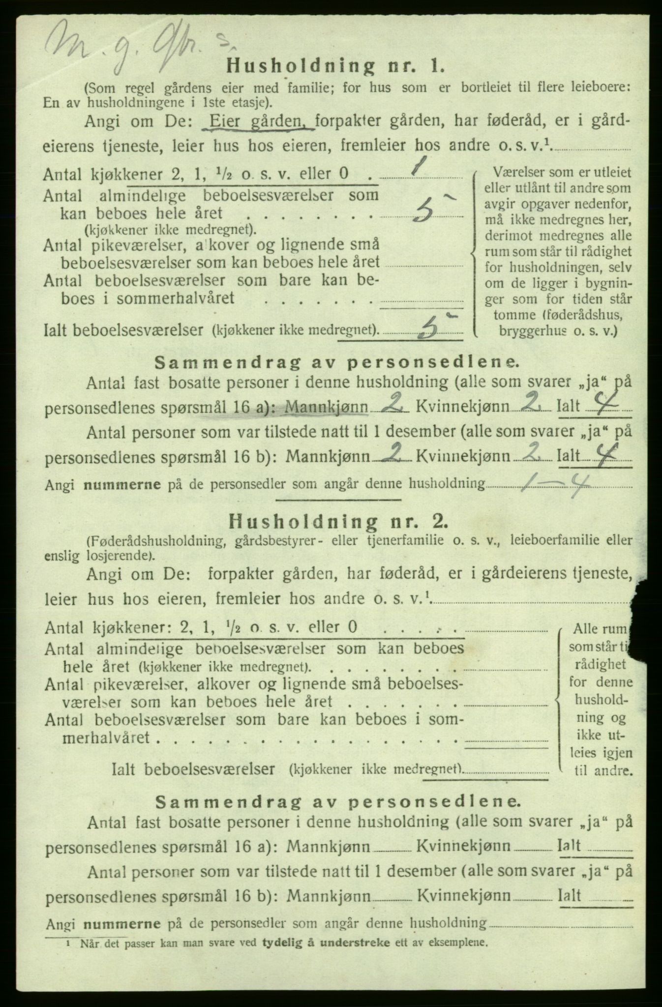 SAB, 1920 census for Strandebarm, 1920, p. 1050