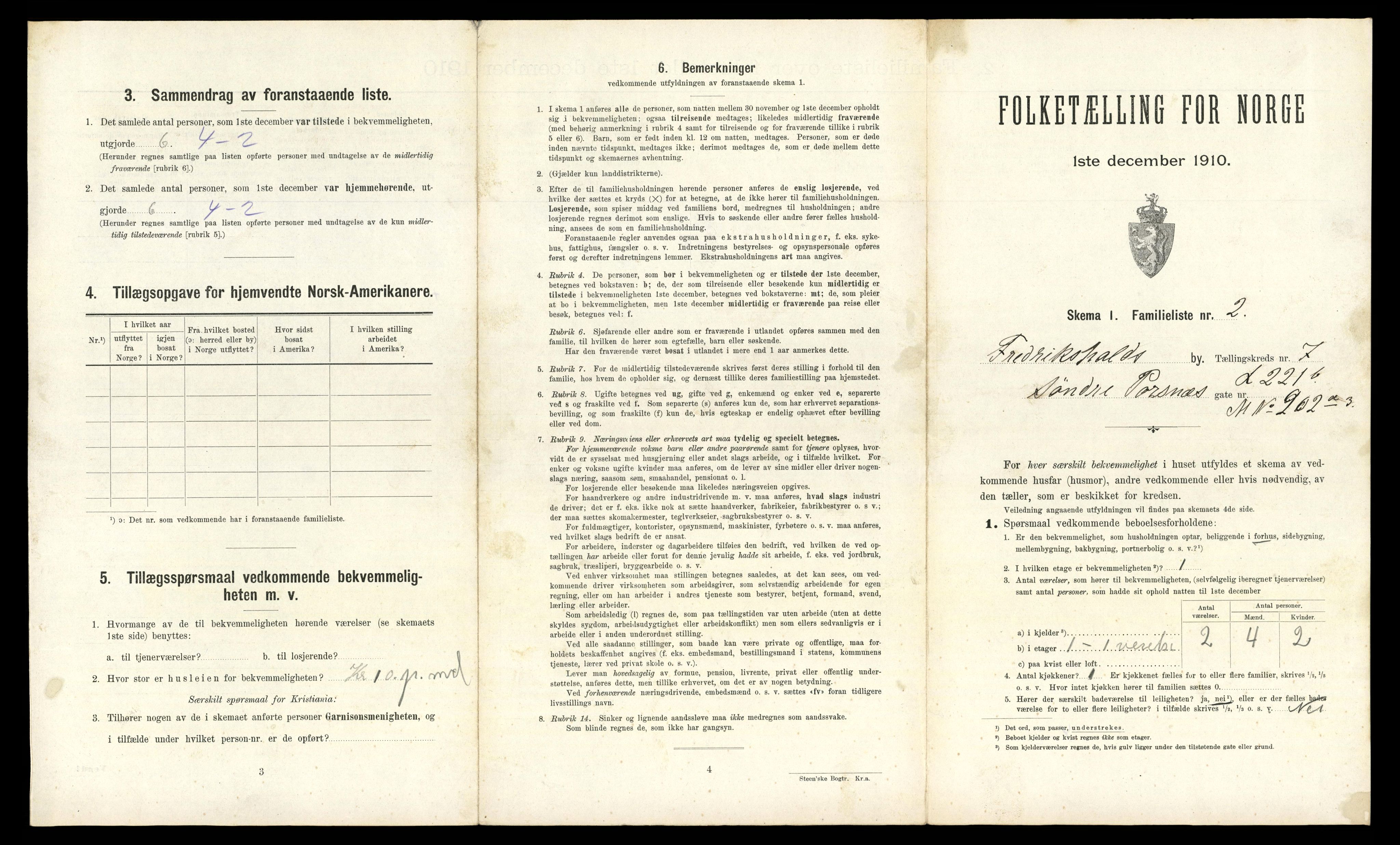 RA, 1910 census for Fredrikshald, 1910, p. 2228