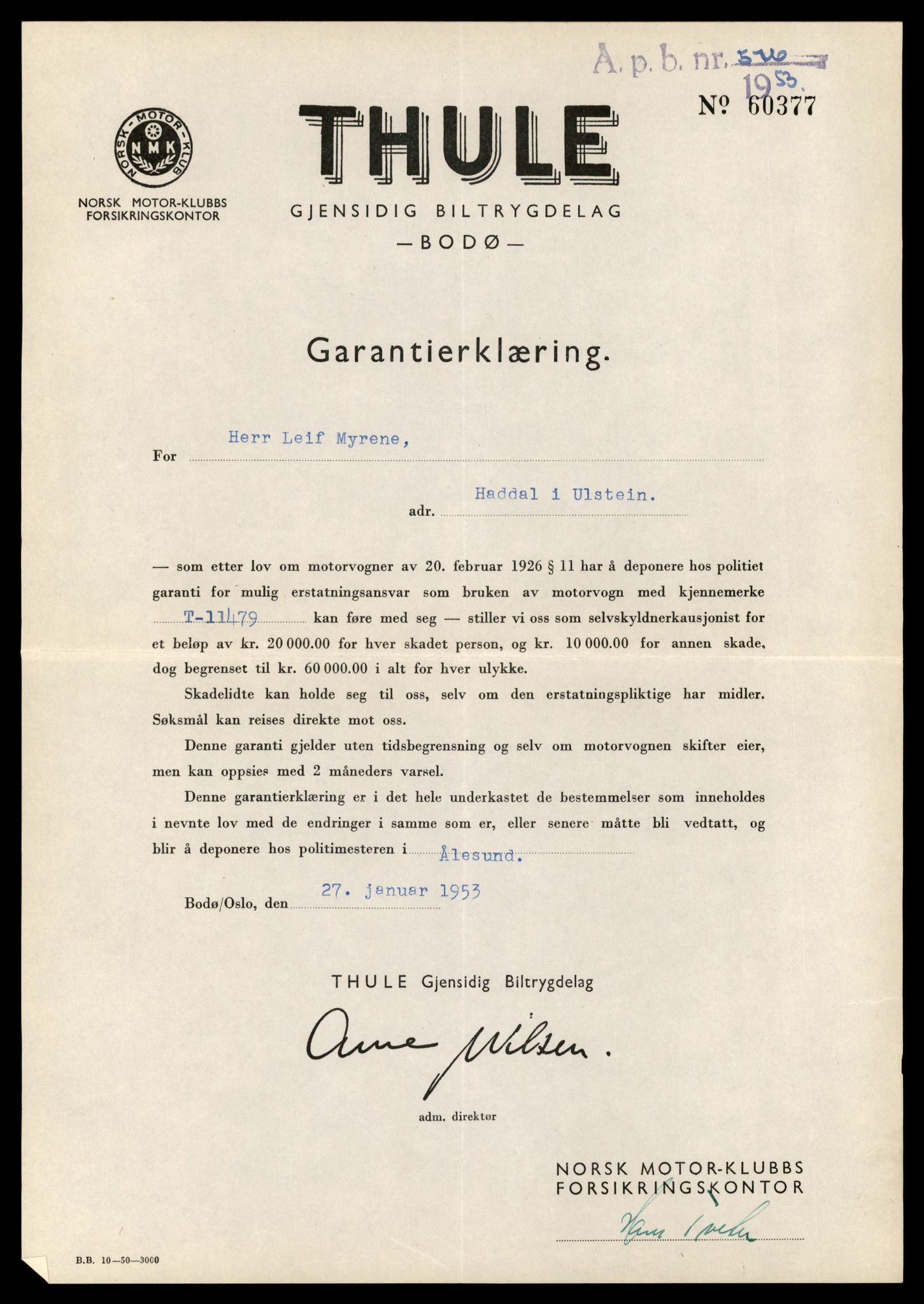 Møre og Romsdal vegkontor - Ålesund trafikkstasjon, AV/SAT-A-4099/F/Fe/L0029: Registreringskort for kjøretøy T 11430 - T 11619, 1927-1998, p. 905