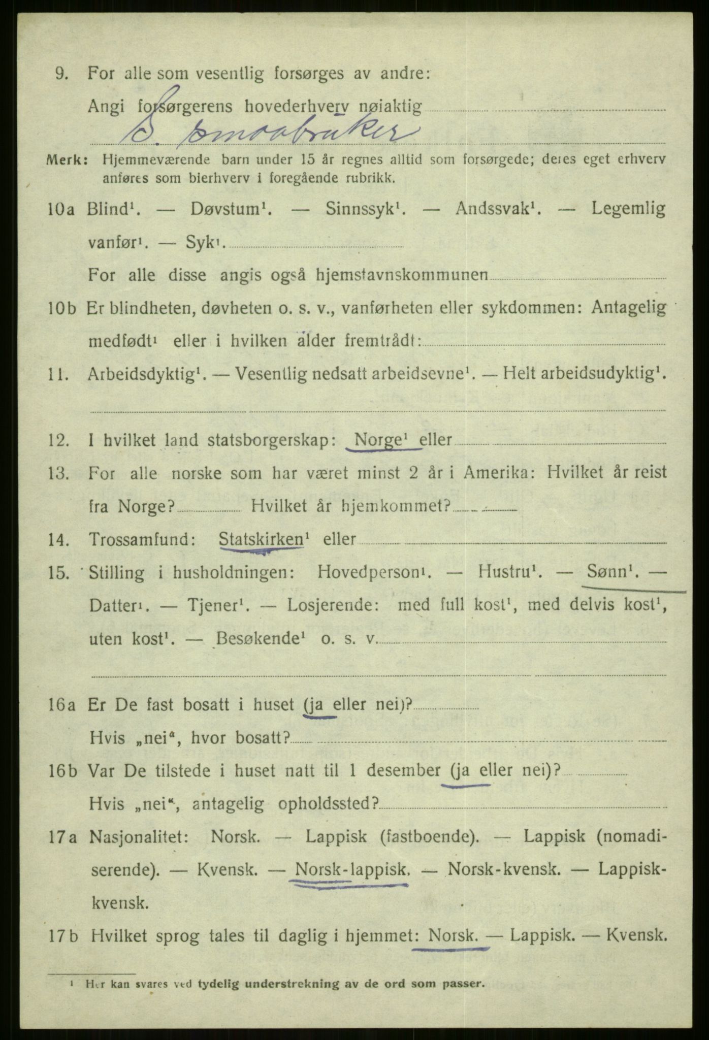 SATØ, 1920 census for Sørfjord, 1920, p. 2427