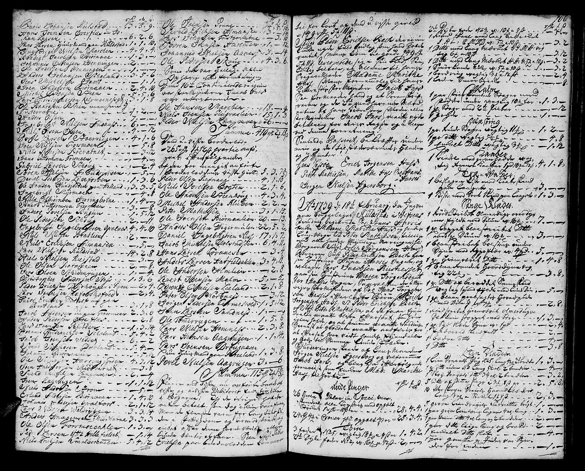 Helgeland sorenskriveri, SAT/A-0004/3/3A/L0012: Skifteprotokoll 8A, 1738-1740, p. 105b-106a