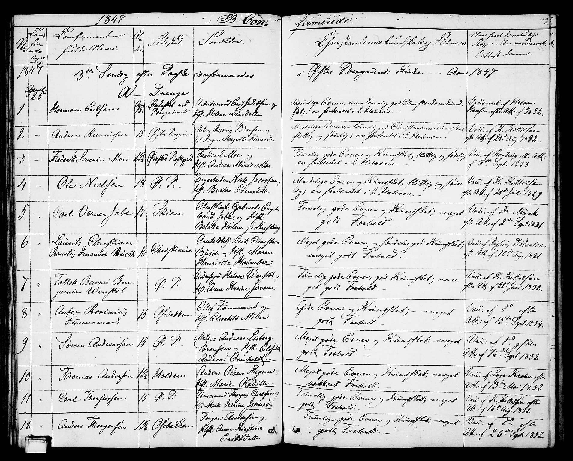 Porsgrunn kirkebøker , AV/SAKO-A-104/G/Gb/L0003: Parish register (copy) no. II 3, 1841-1852, p. 92