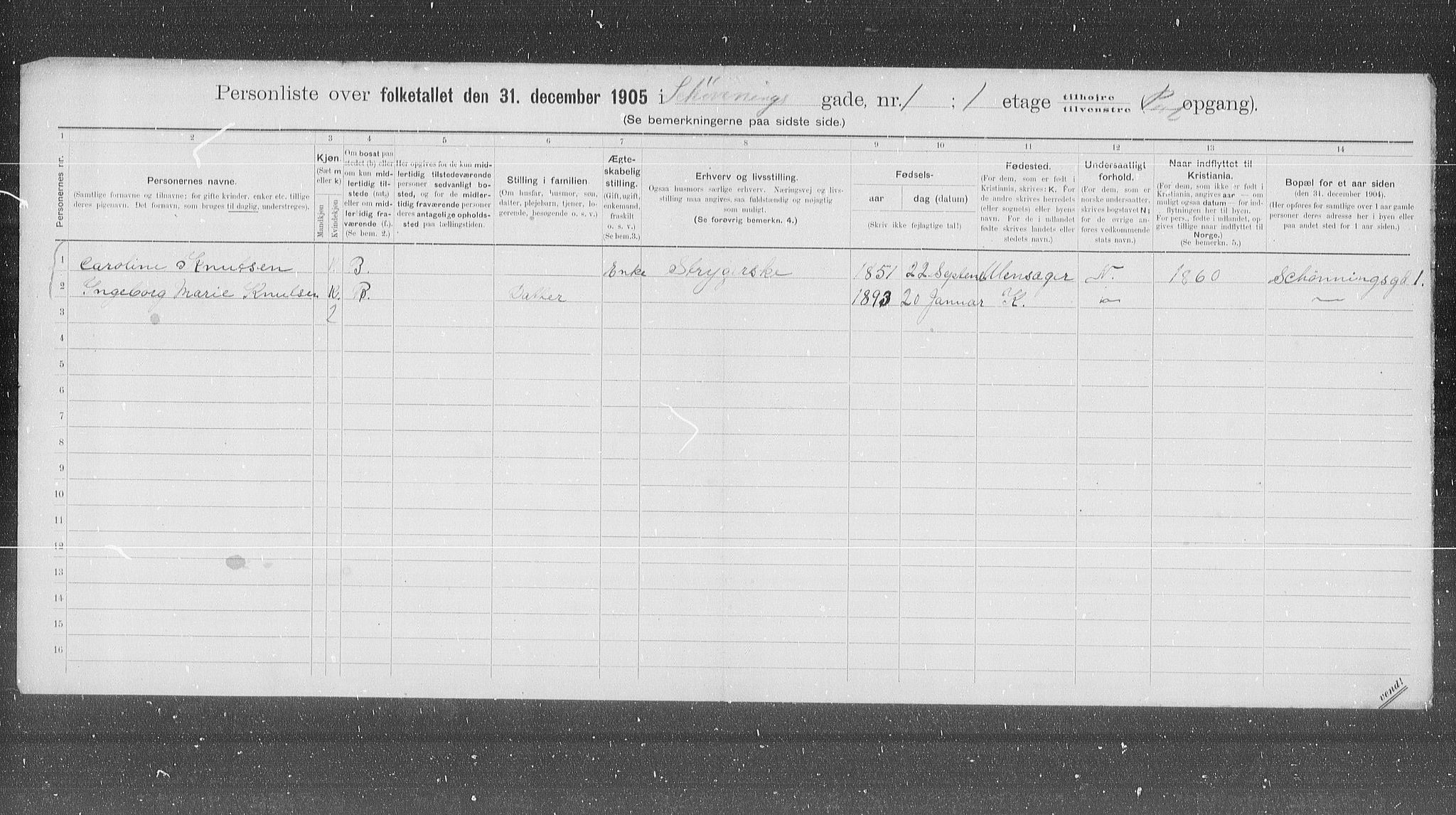 OBA, Municipal Census 1905 for Kristiania, 1905, p. 48489