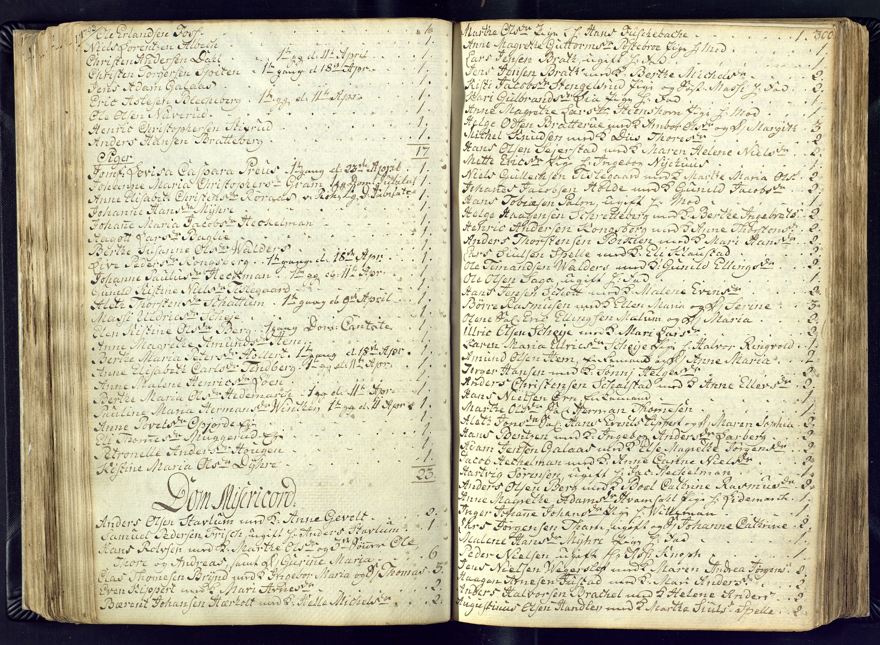 Kongsberg kirkebøker, AV/SAKO-A-22/M/Ma/L0011: Communicants register no. 11, 1788-1795, p. 300