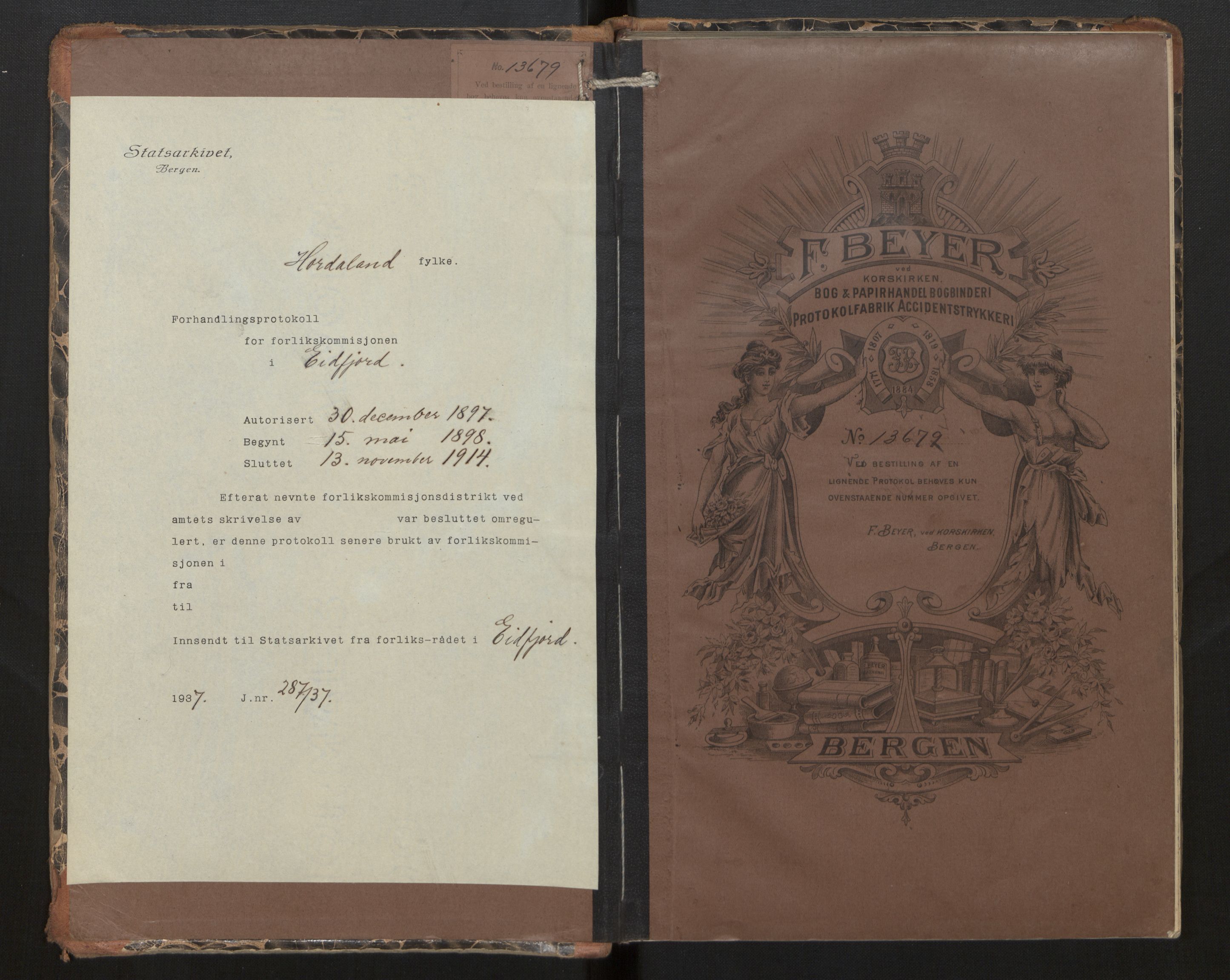 Eidfjord forliksråd, SAB/A-18001/A.a/L0002: Forhandlingsprotokoll, 1898-1914