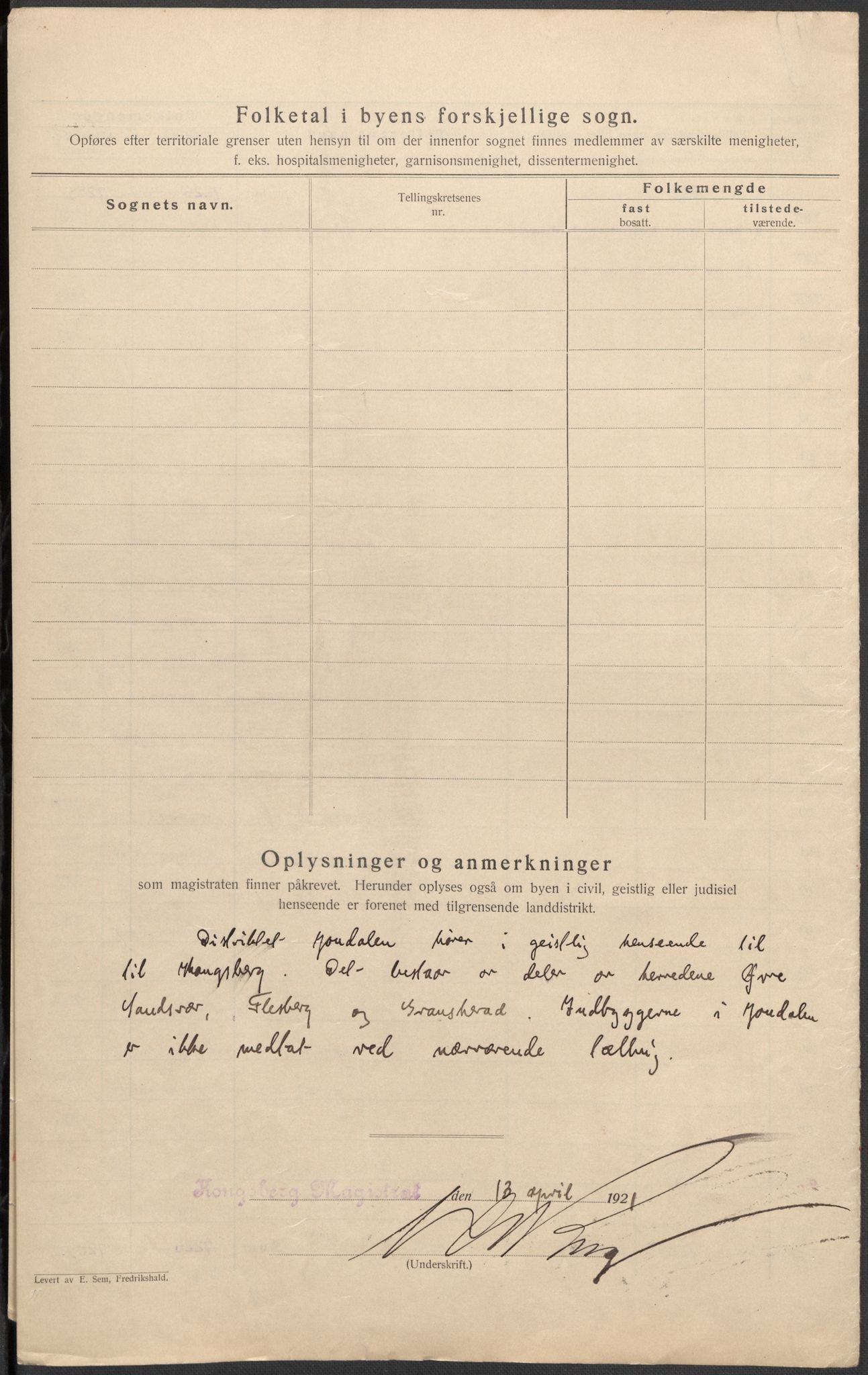 SAKO, 1920 census for Kongsberg, 1920, p. 4