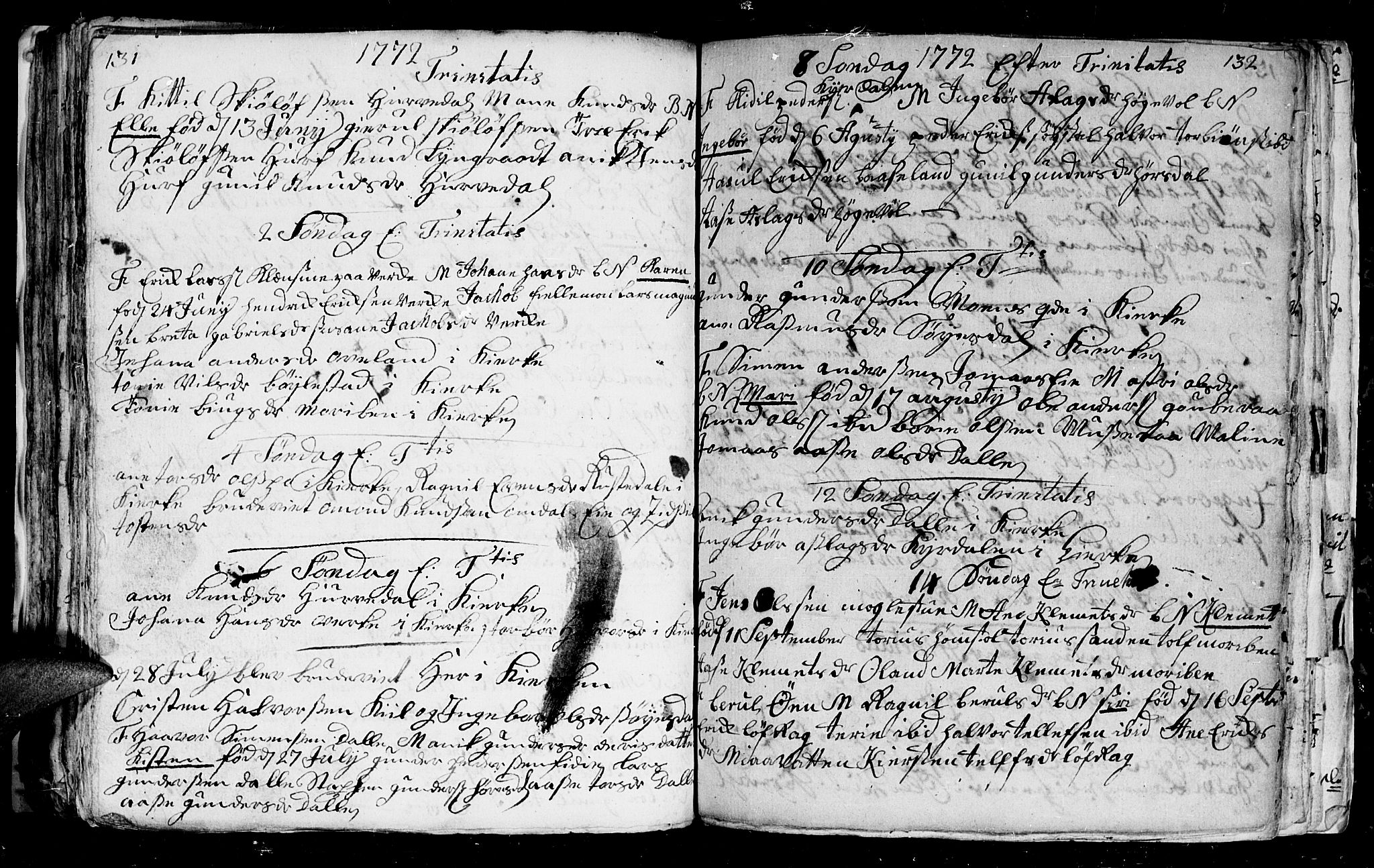 Froland sokneprestkontor, AV/SAK-1111-0013/F/Fb/L0003: Parish register (copy) no. B 3, 1759-1776, p. 131-132