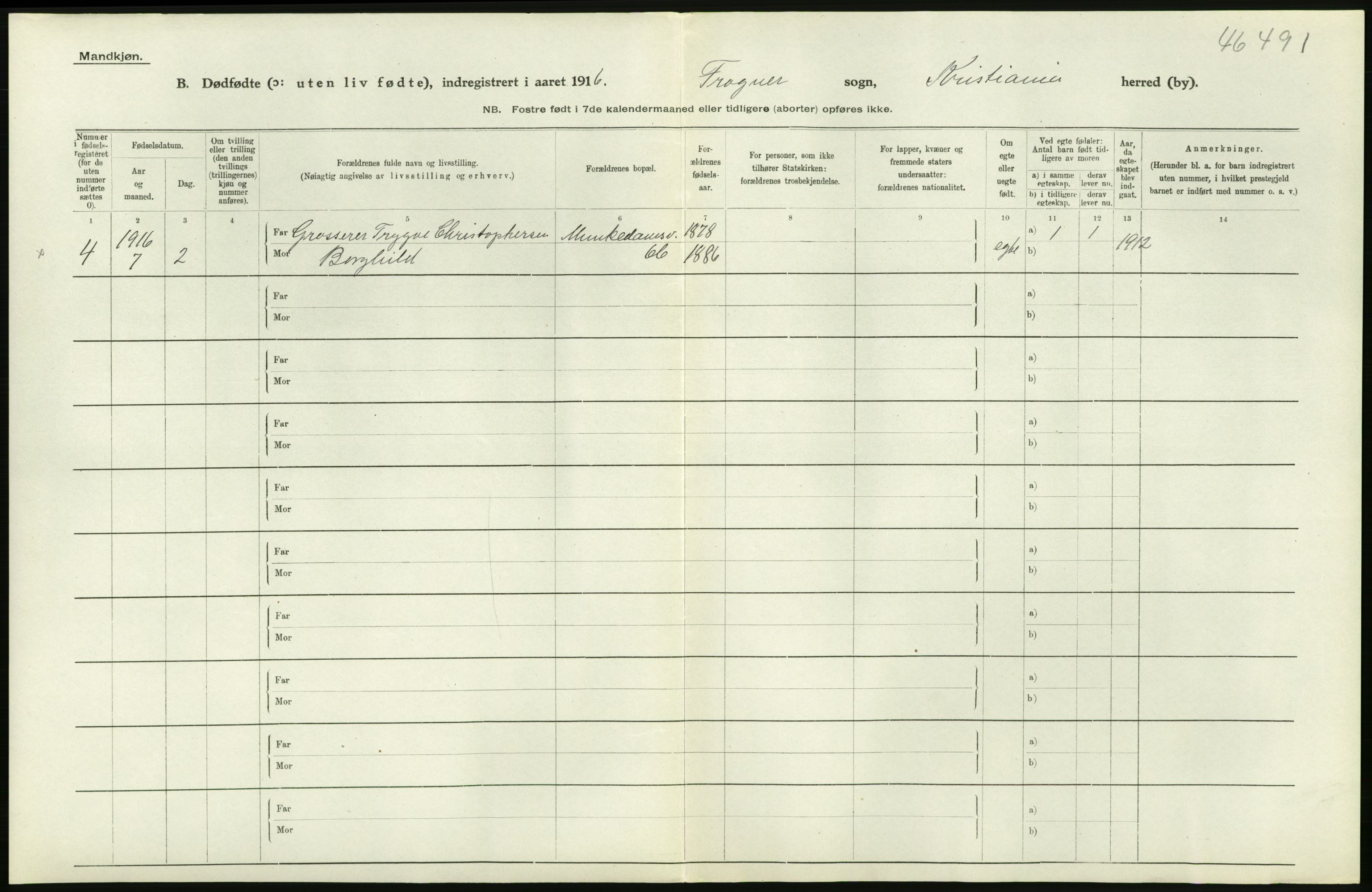 Statistisk sentralbyrå, Sosiodemografiske emner, Befolkning, AV/RA-S-2228/D/Df/Dfb/Dfbf/L0010: Kristiania: Døde, dødfødte., 1916, p. 510