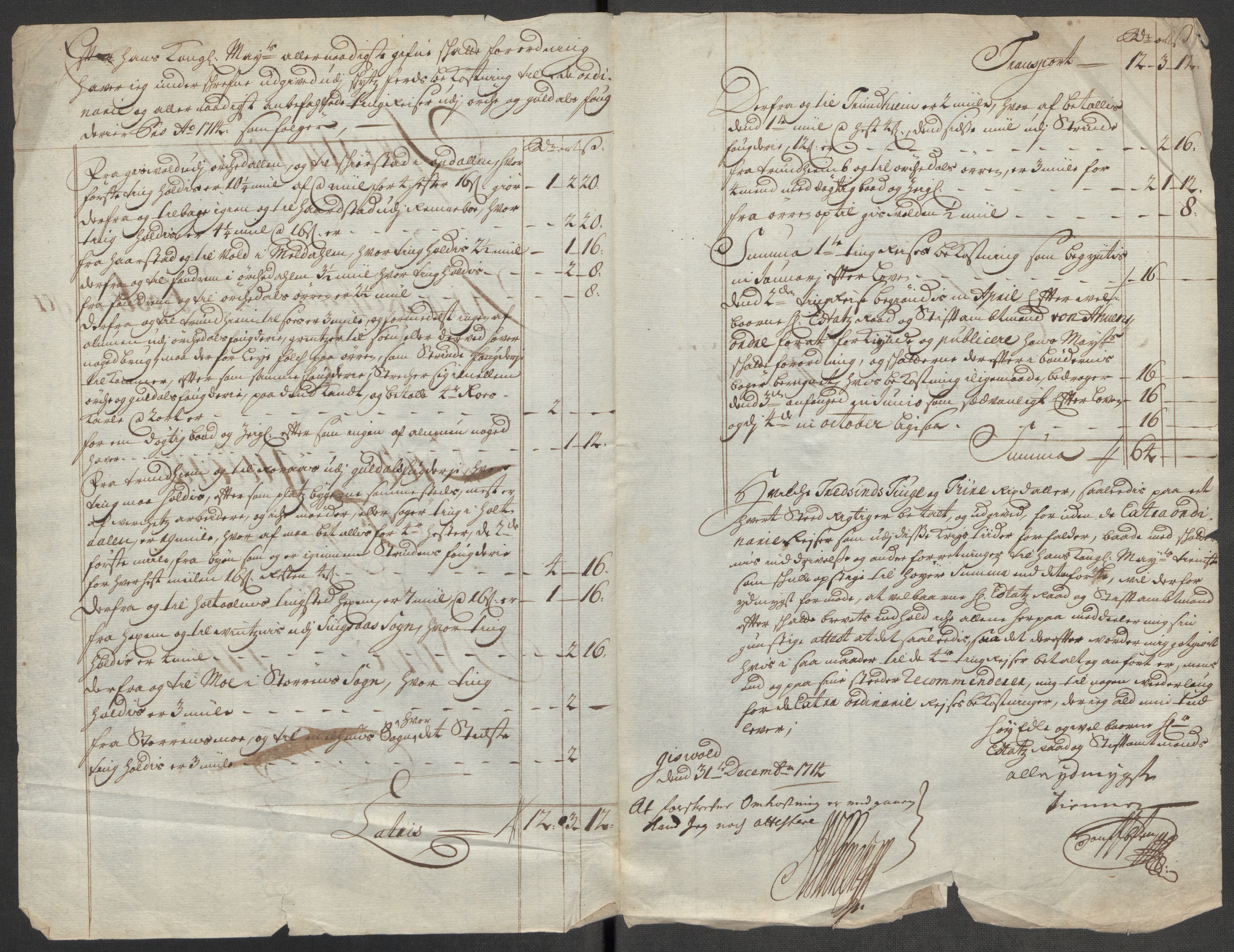 Rentekammeret inntil 1814, Reviderte regnskaper, Fogderegnskap, RA/EA-4092/R60/L3965: Fogderegnskap Orkdal og Gauldal, 1714, p. 537