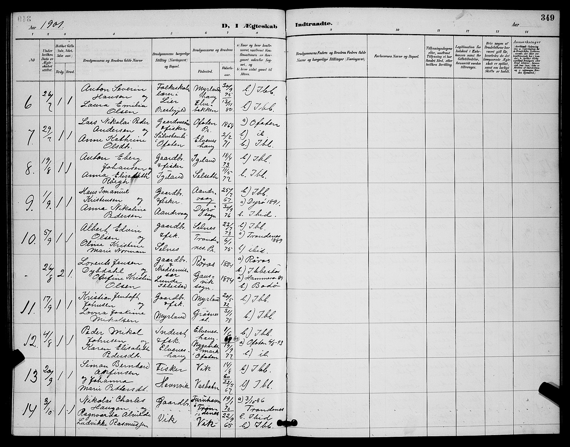 Ibestad sokneprestembete, SATØ/S-0077/H/Ha/Hab/L0008klokker: Parish register (copy) no. 8, 1890-1903, p. 349