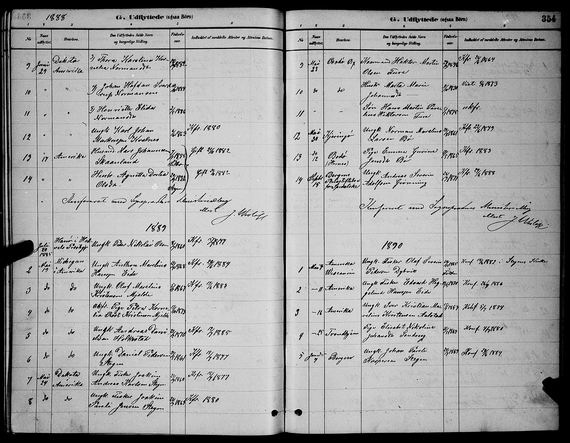 Ministerialprotokoller, klokkerbøker og fødselsregistre - Nordland, AV/SAT-A-1459/855/L0816: Parish register (copy) no. 855C05, 1879-1894, p. 354