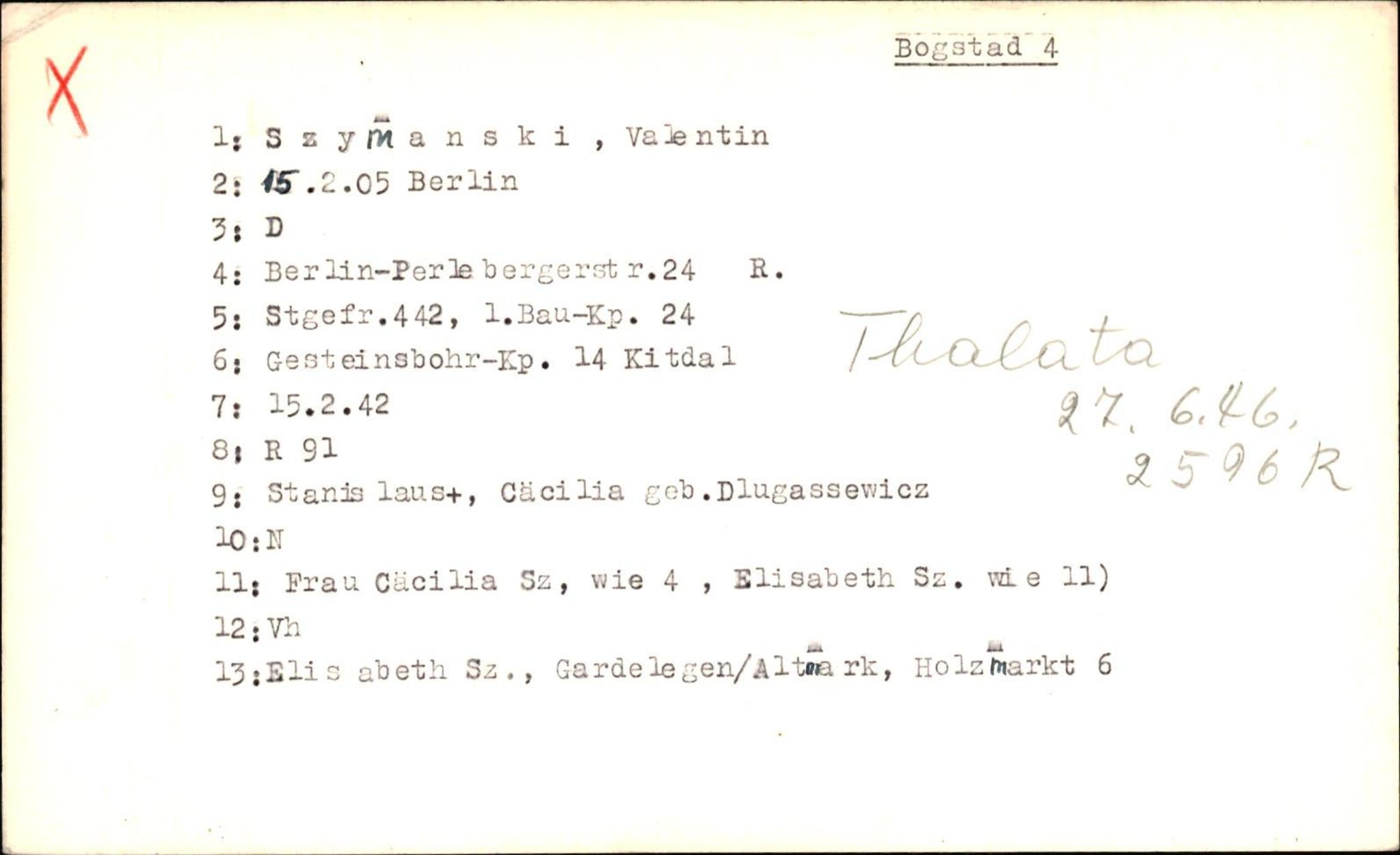 Hjemsendte tyskere , AV/RA-RAFA-6487/D/Db/L0026: Sowinski-Taubeld, 1945-1947, p. 1134