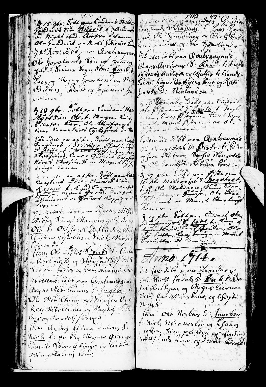 Lindås Sokneprestembete, AV/SAB-A-76701/H/Haa/Haaa/L0001: Parish register (official) no. A 1, 1699-1746, p. 48