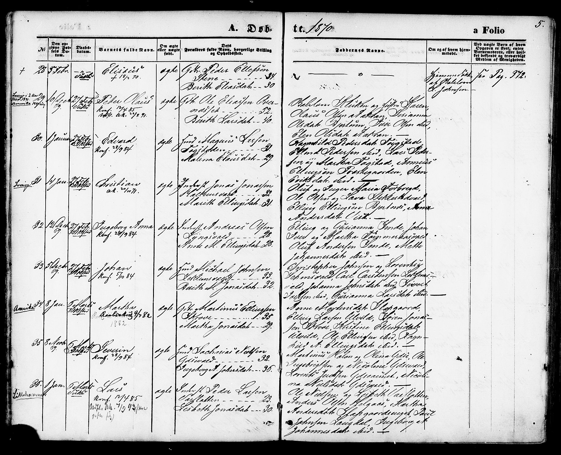 Ministerialprotokoller, klokkerbøker og fødselsregistre - Nord-Trøndelag, AV/SAT-A-1458/723/L0242: Parish register (official) no. 723A11, 1870-1880, p. 5