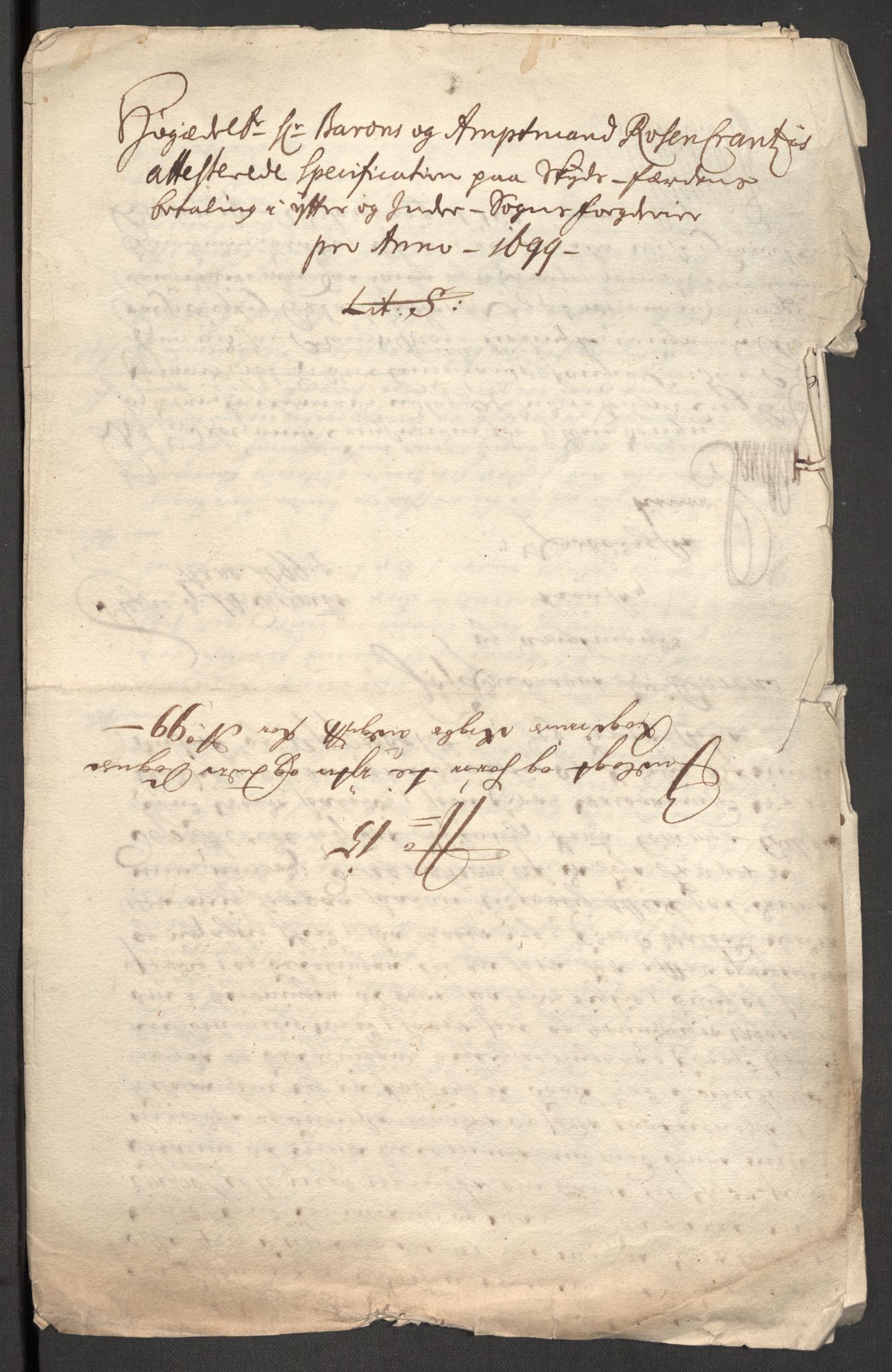 Rentekammeret inntil 1814, Reviderte regnskaper, Fogderegnskap, AV/RA-EA-4092/R52/L3310: Fogderegnskap Sogn, 1698-1699, p. 486