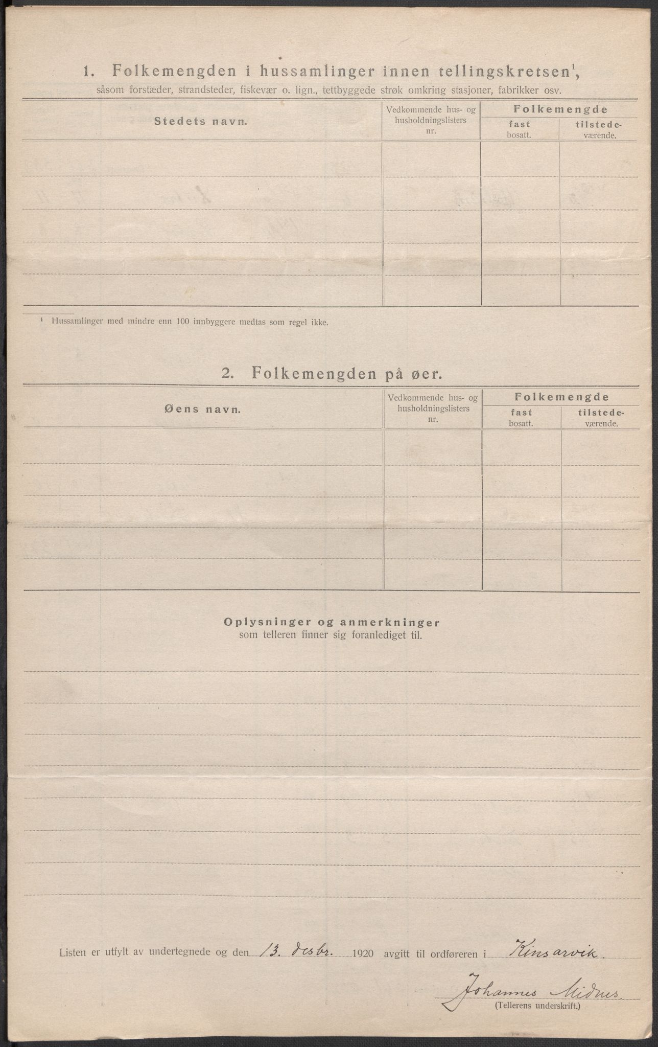 SAB, 1920 census for Kinsarvik, 1920, p. 28