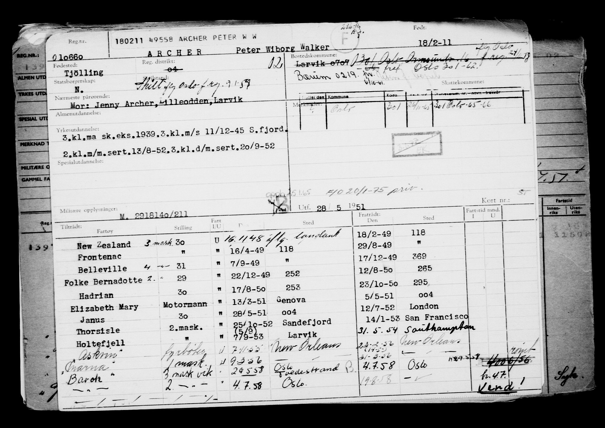 Direktoratet for sjømenn, AV/RA-S-3545/G/Gb/L0094: Hovedkort, 1911, p. 241