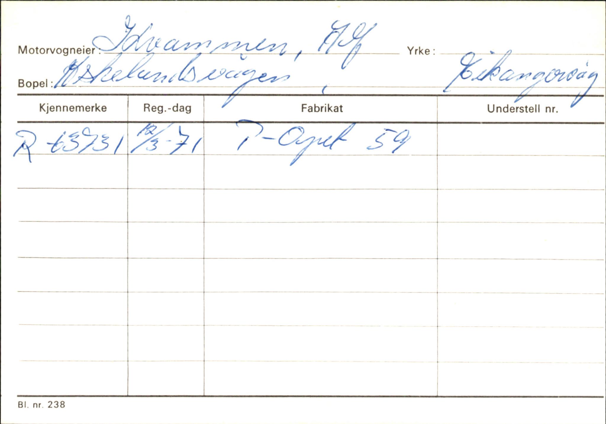 Statens vegvesen, Hordaland vegkontor, AV/SAB-A-5201/2/Ha/L0031: R-eierkort K-L, 1920-1971, p. 2