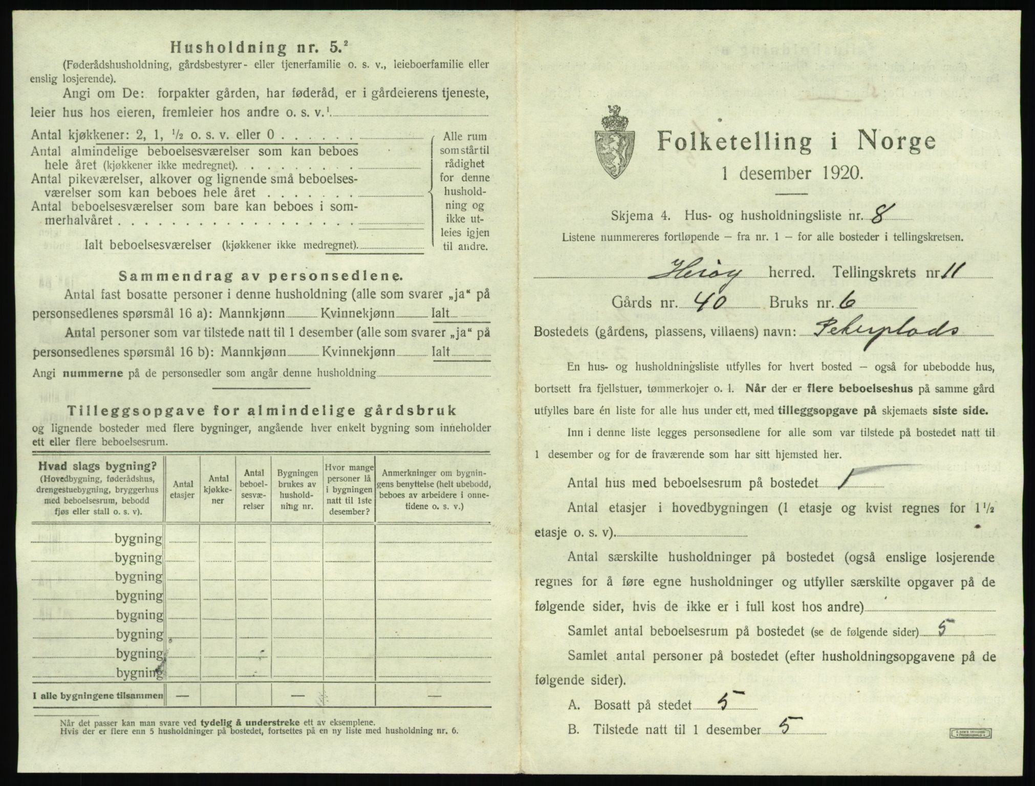 SAT, 1920 census for Herøy (MR), 1920, p. 895