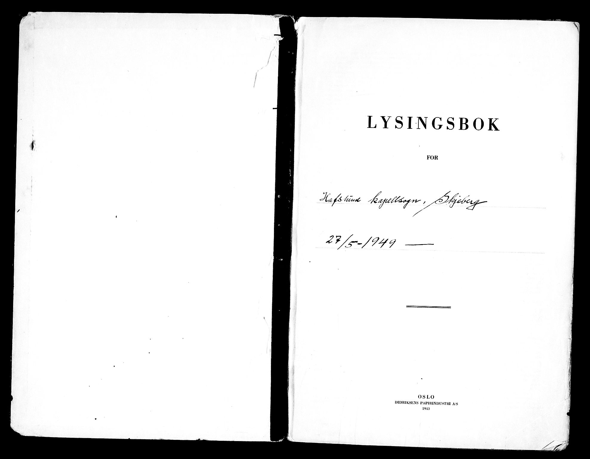 Skjeberg prestekontor Kirkebøker, AV/SAO-A-10923/H/Hc/L0002: Banns register no. III 2, 1949-1966