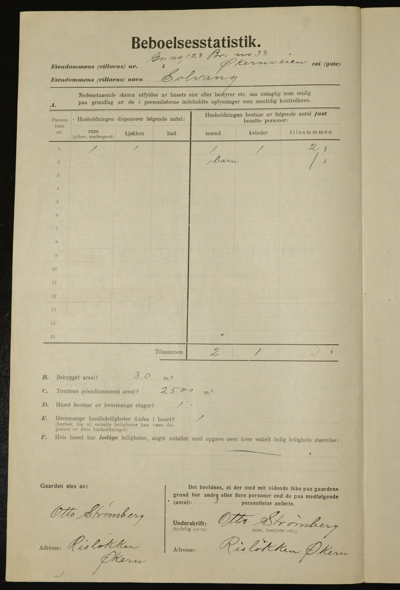 , Municipal Census 1923 for Aker, 1923, p. 35810