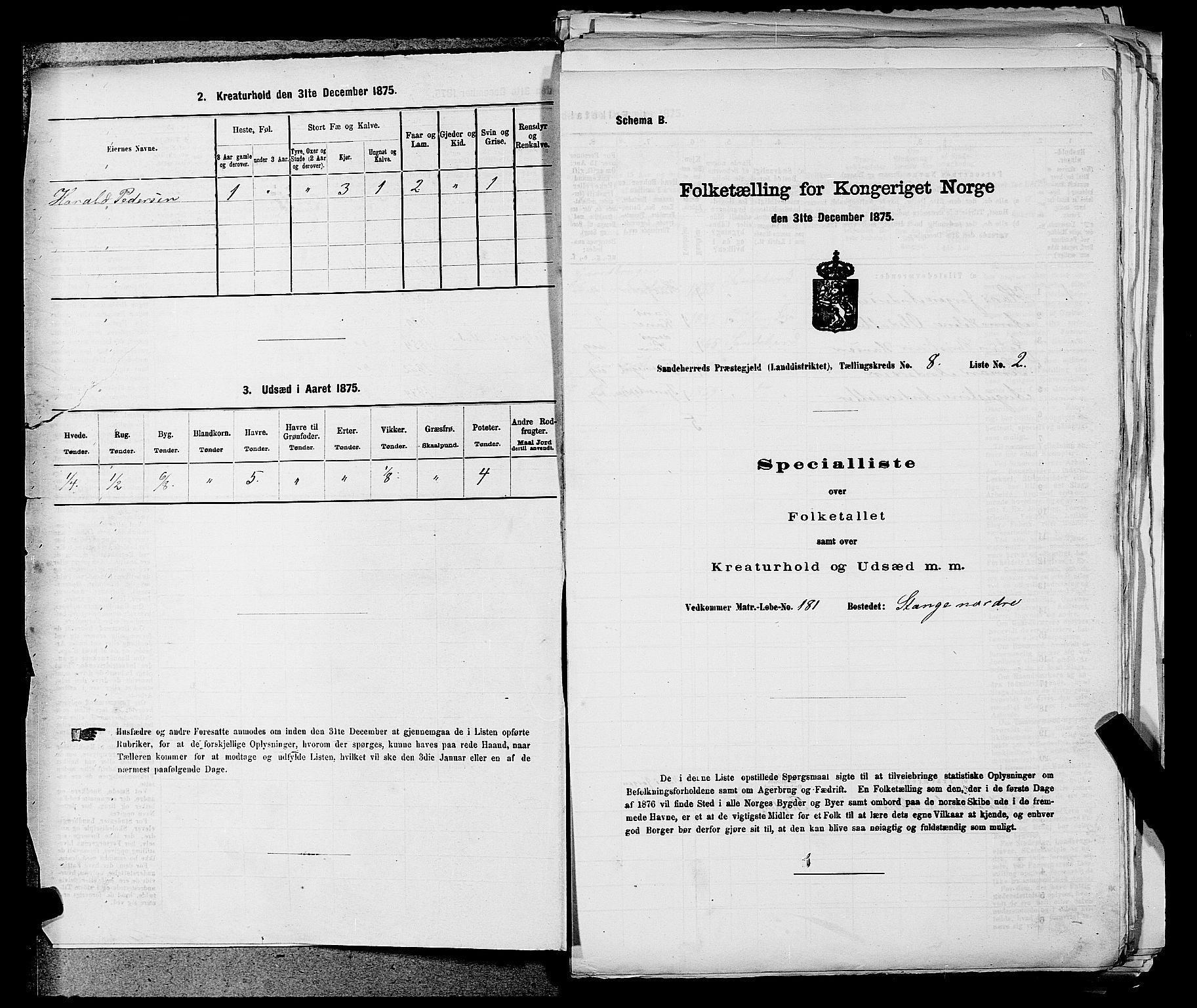 SAKO, 1875 census for 0724L Sandeherred/Sandeherred, 1875, p. 1794