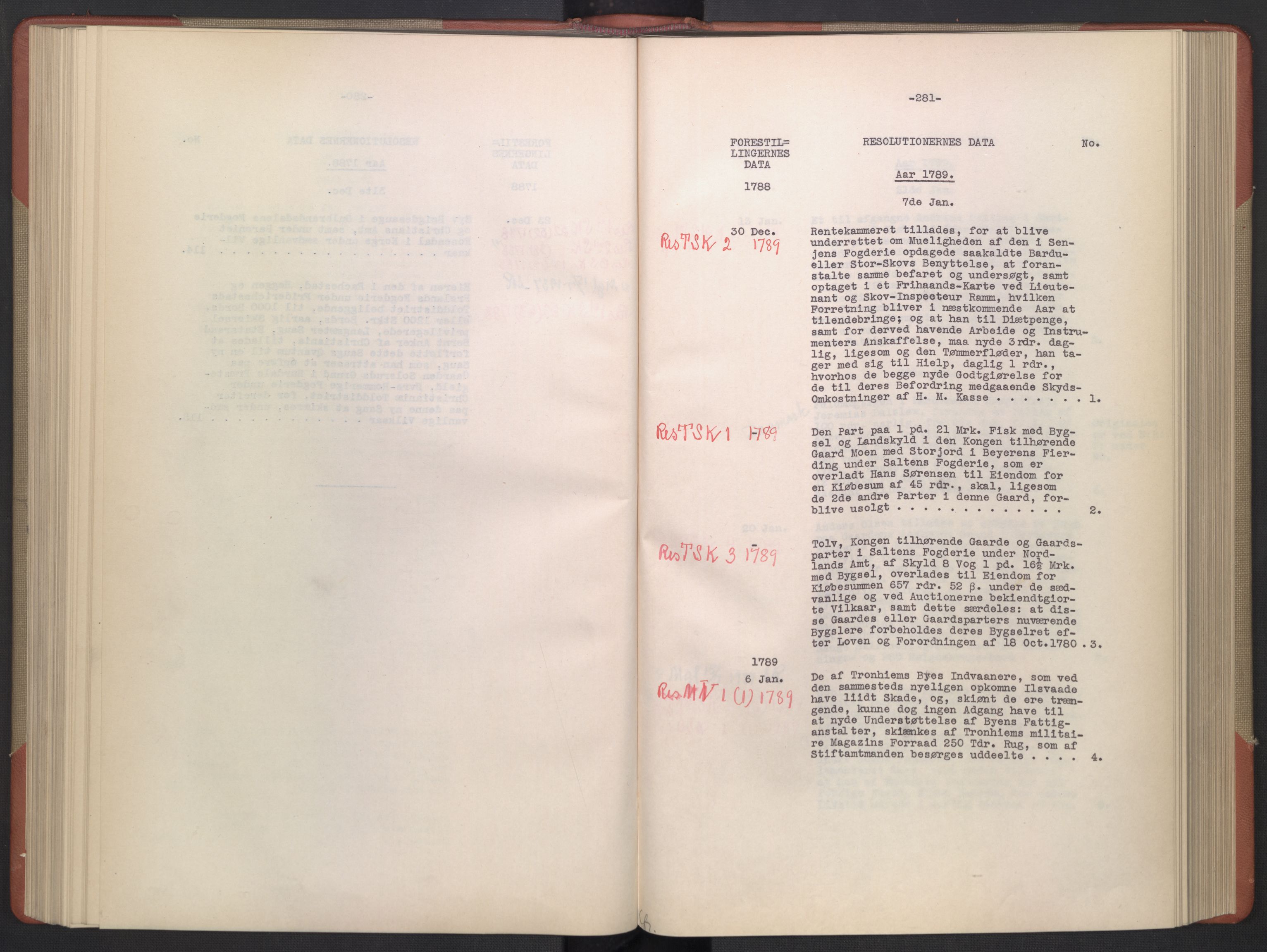 Avskriftsamlingen, AV/RA-EA-4022/F/Fb/L0127: Registratur over norske Relasjons- og  resolusjonsprotokoller, 1786-1793, p. 118