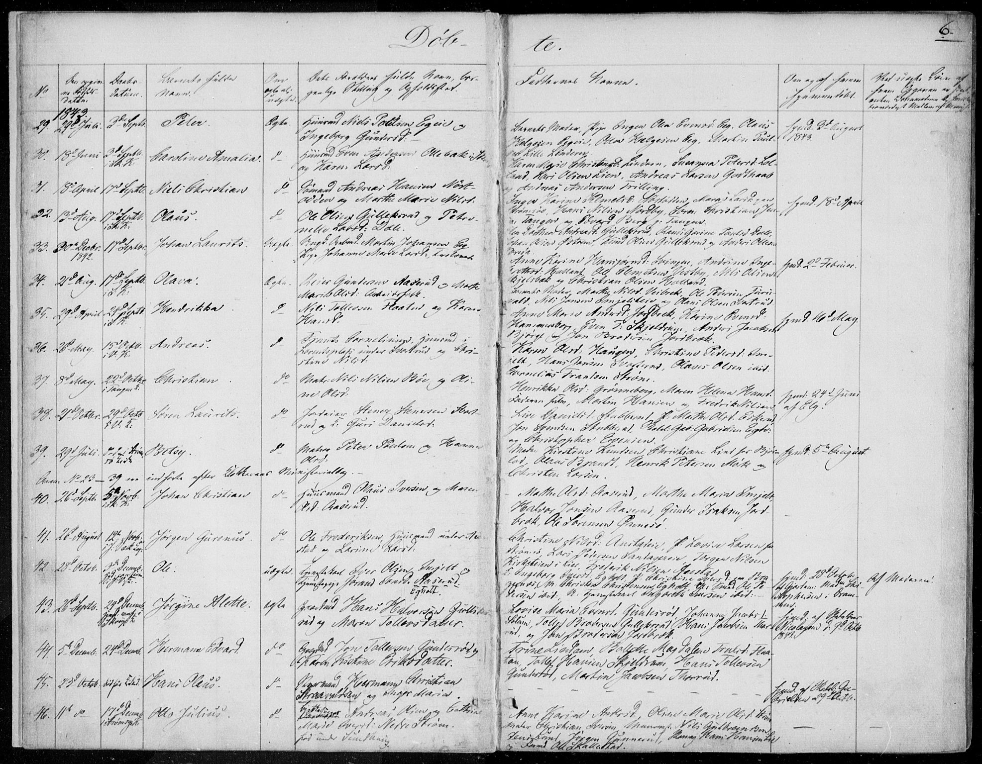 Skoger kirkebøker, AV/SAKO-A-59/F/Fa/L0003: Parish register (official) no. I 3, 1842-1861, p. 6