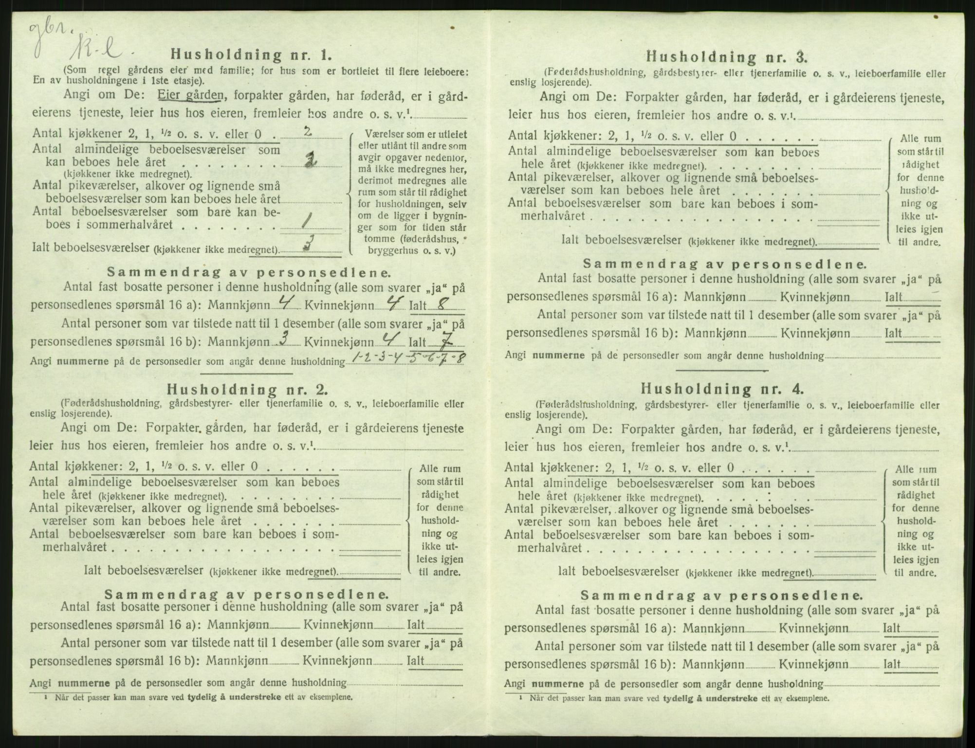 SAH, 1920 census for Folldal, 1920, p. 834