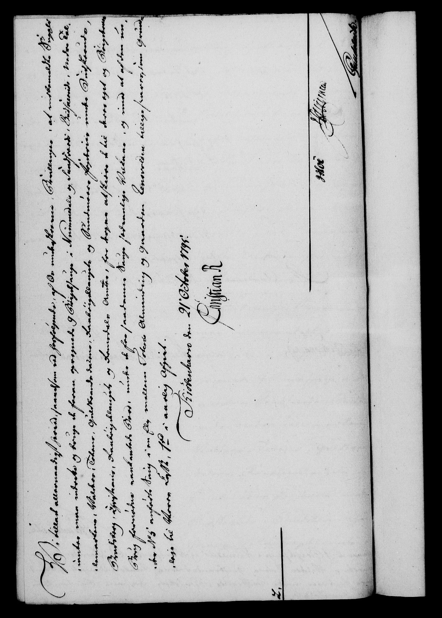 Rentekammeret, Kammerkanselliet, RA/EA-3111/G/Gf/Gfa/L0077: Norsk relasjons- og resolusjonsprotokoll (merket RK 52.77), 1795, p. 393