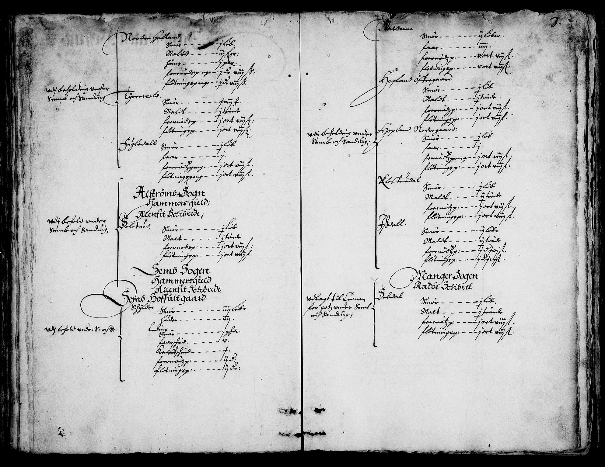 Rentekammeret inntil 1814, Realistisk ordnet avdeling, AV/RA-EA-4070/On/L0001/0002: Statens gods / [Jj 2]: Jordebok og forklaring over atkomstene til Hannibal Sehesteds gods, 1651, p. 1002b-1003a