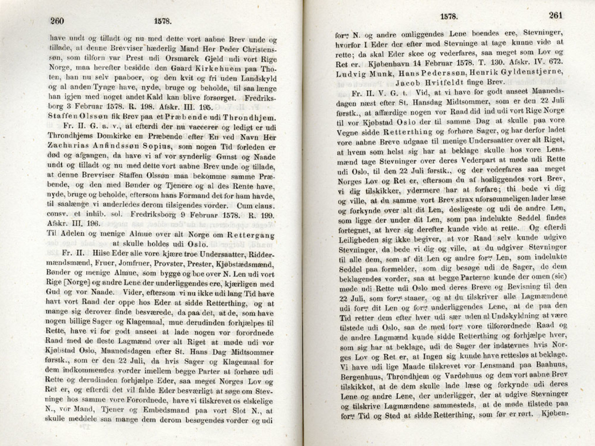 Publikasjoner utgitt av Det Norske Historiske Kildeskriftfond, PUBL/-/-/-: Norske Rigs-Registranter, bind 2, 1572-1588, p. 260-261