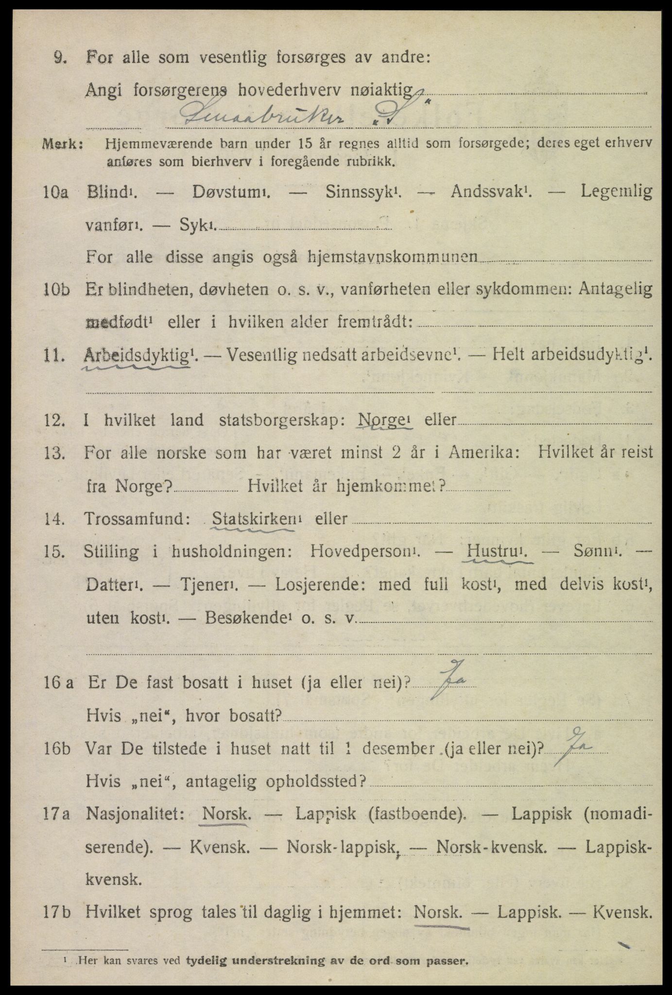 SAT, 1920 census for Inderøy, 1920, p. 2130