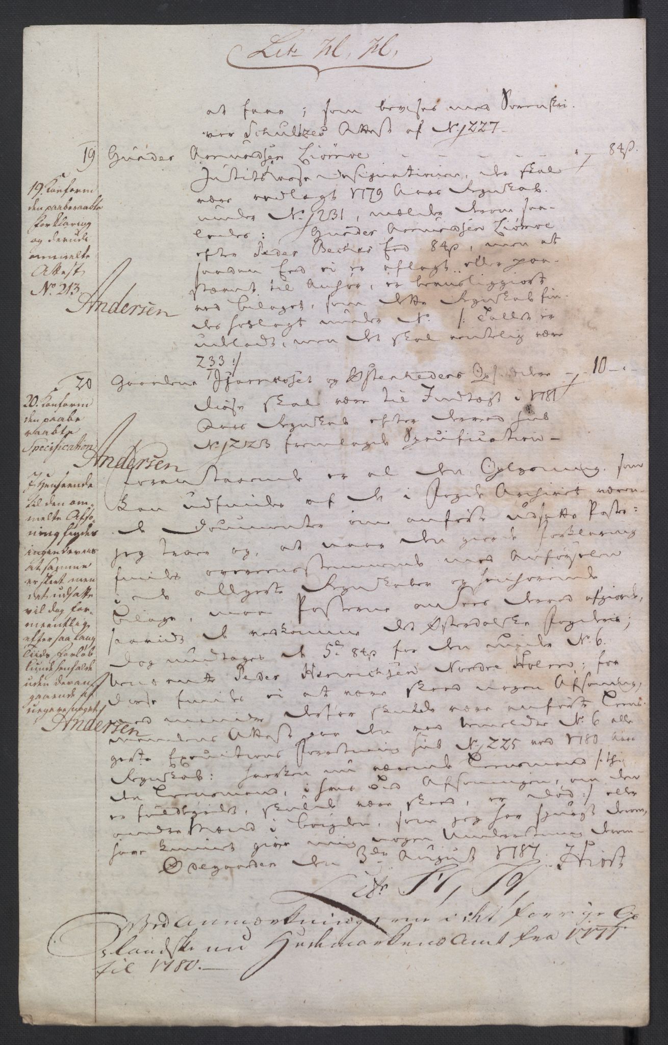 Rentekammeret inntil 1814, Reviderte regnskaper, Mindre regnskaper, AV/RA-EA-4068/Rb/L0014: Opplands amt, 1771-1779, p. 669