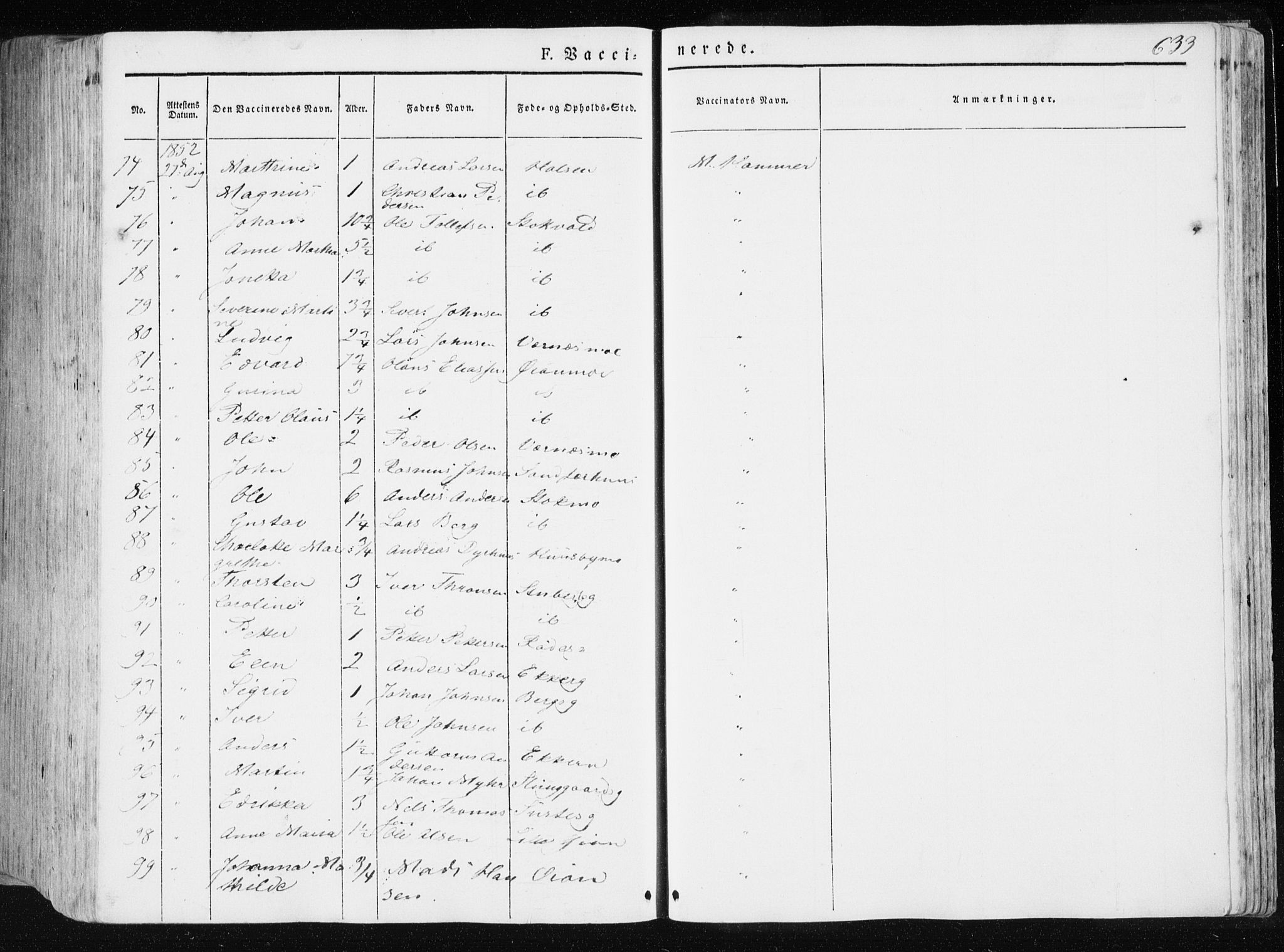 Ministerialprotokoller, klokkerbøker og fødselsregistre - Nord-Trøndelag, SAT/A-1458/709/L0074: Parish register (official) no. 709A14, 1845-1858, p. 633